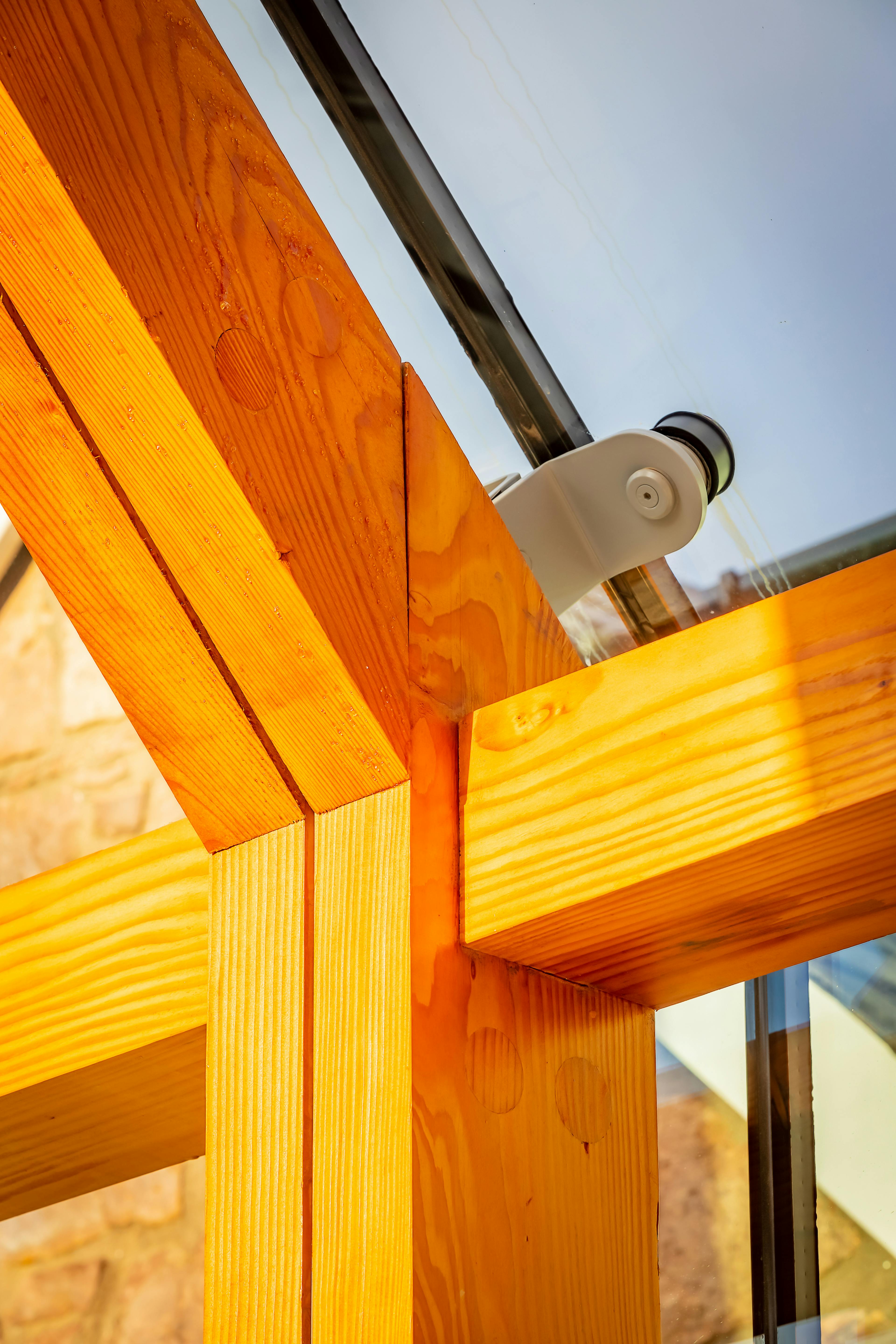 Close-up of a Douglas fir frame