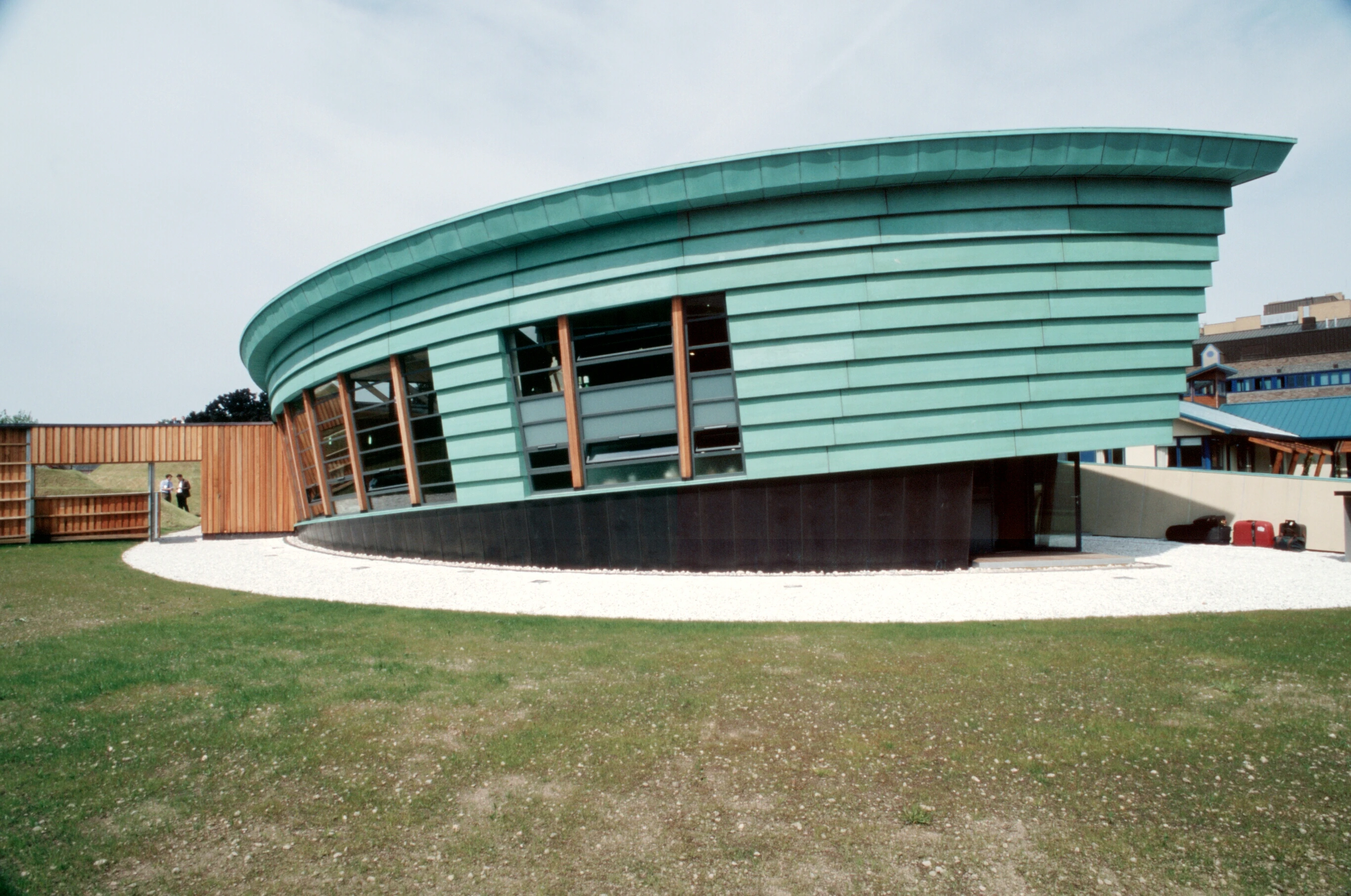 Maggie's Centre at Raigmore Hospital in Inverness, constructed primarily from softwood with a sleek plywood exterior