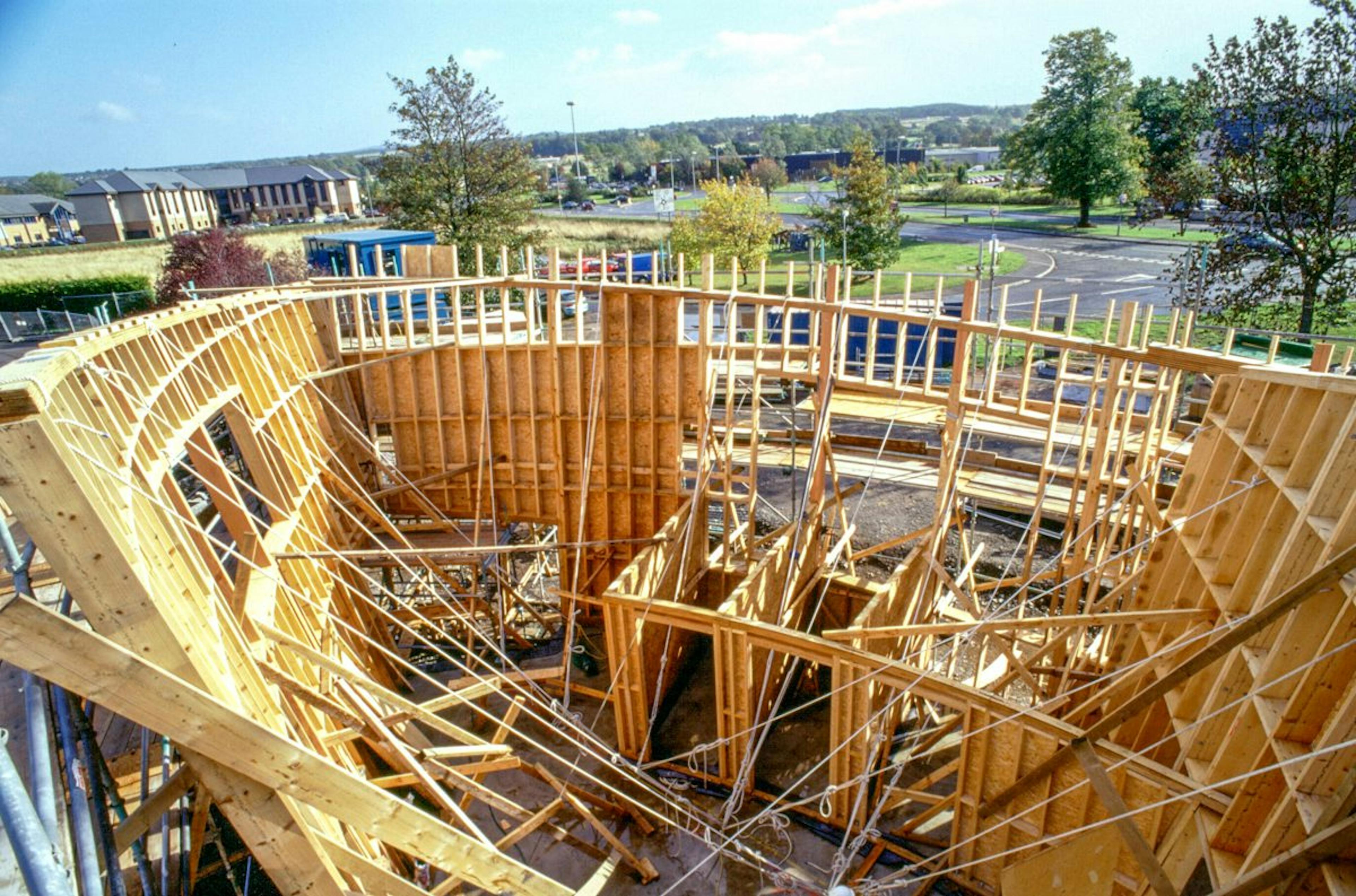 On-site installation of the Maggie's Centre at Raigmore Hospital in Inverness