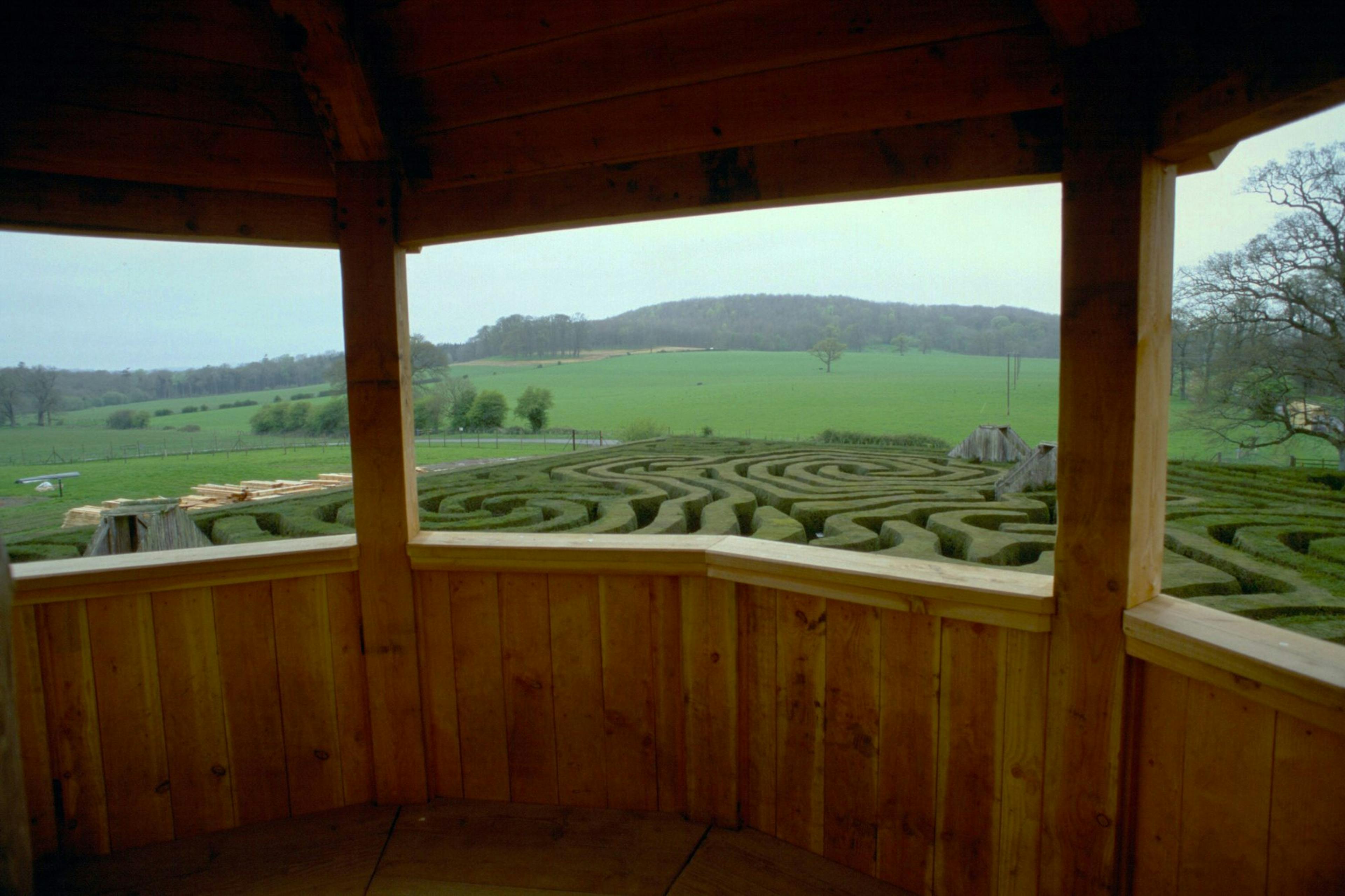 Scenic views of the Longleat Estate as seen from the top of the maze tower