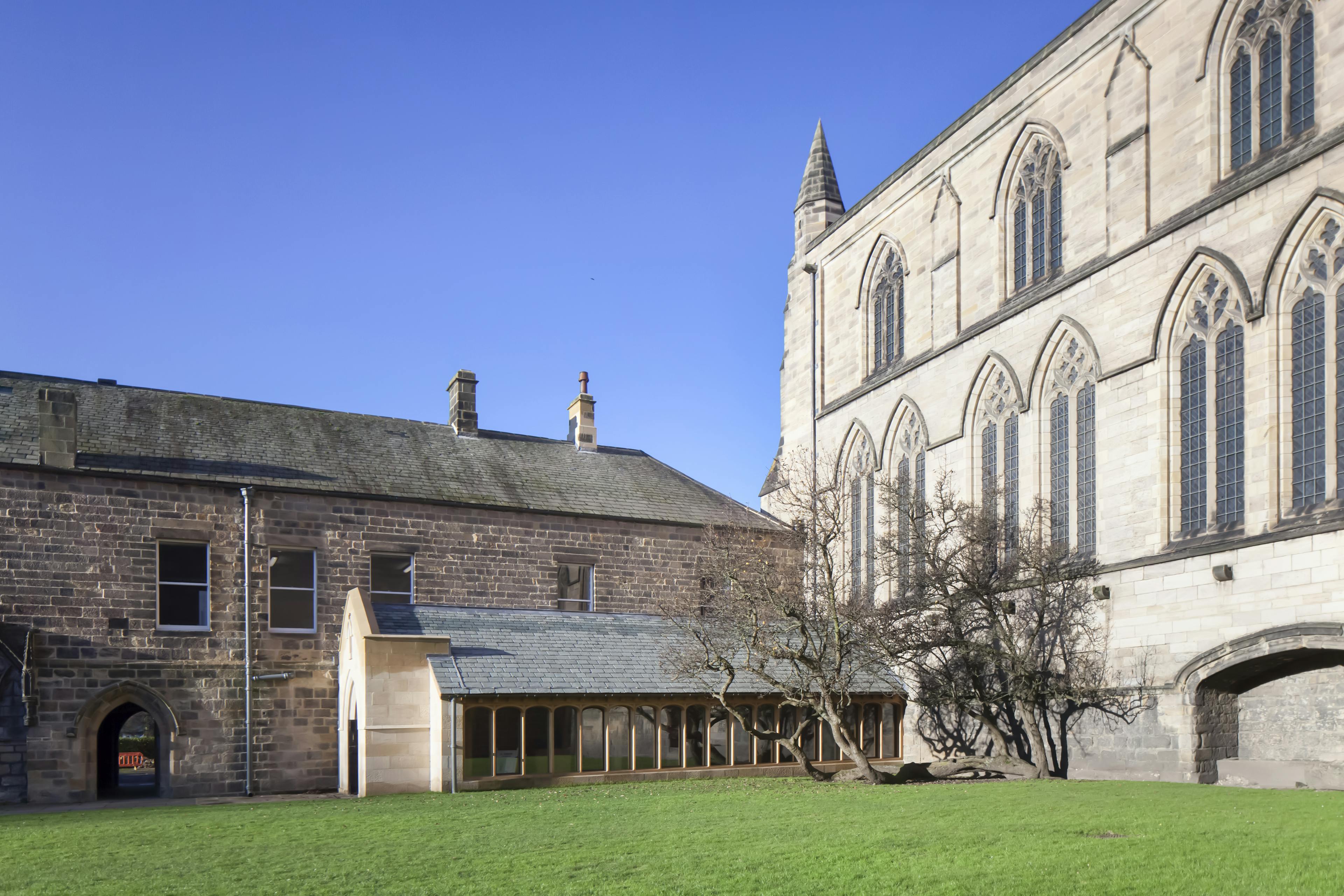 New oak-framed cloister at Hexham Abbey
