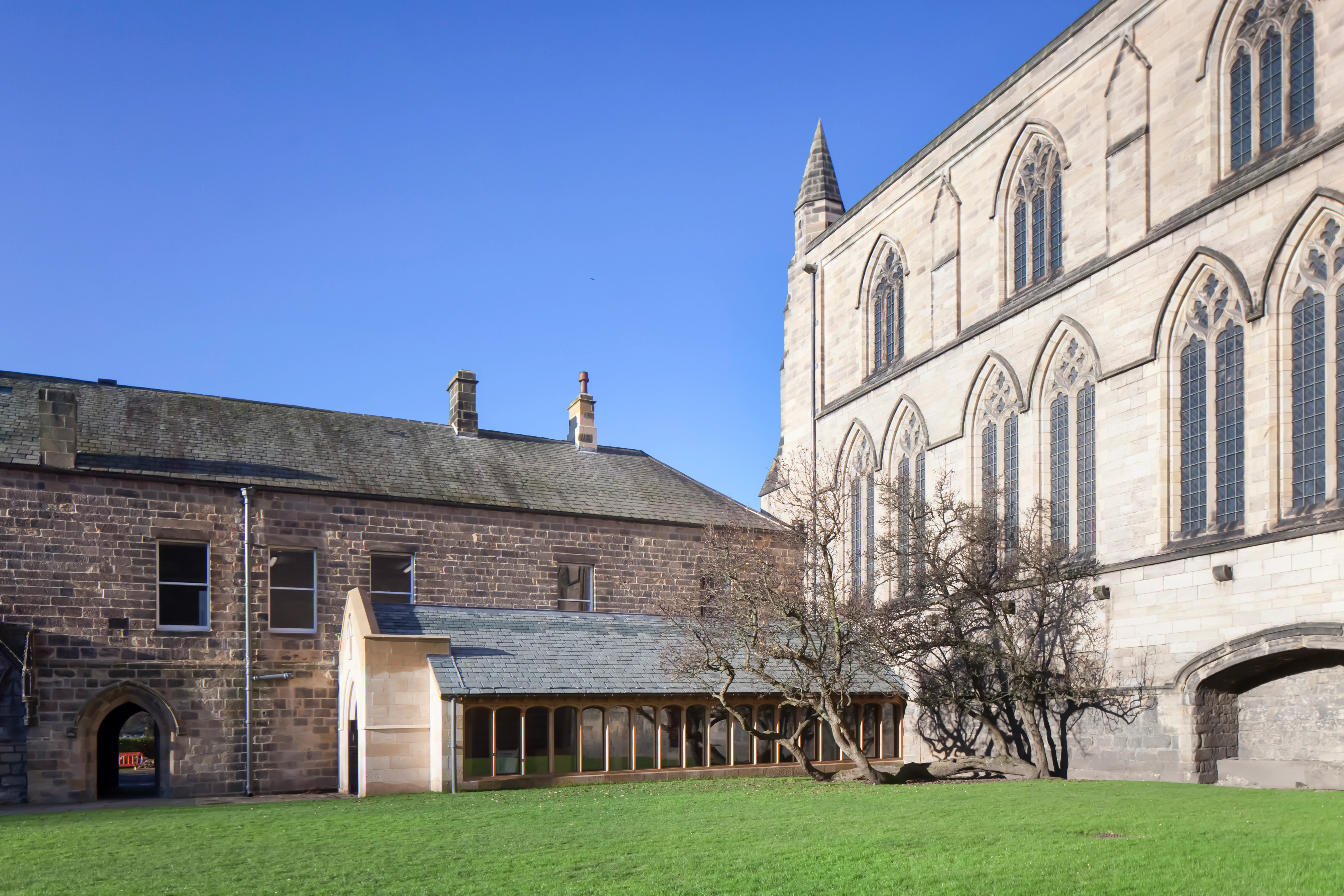 New oak-framed cloister at Hexham Abbey
