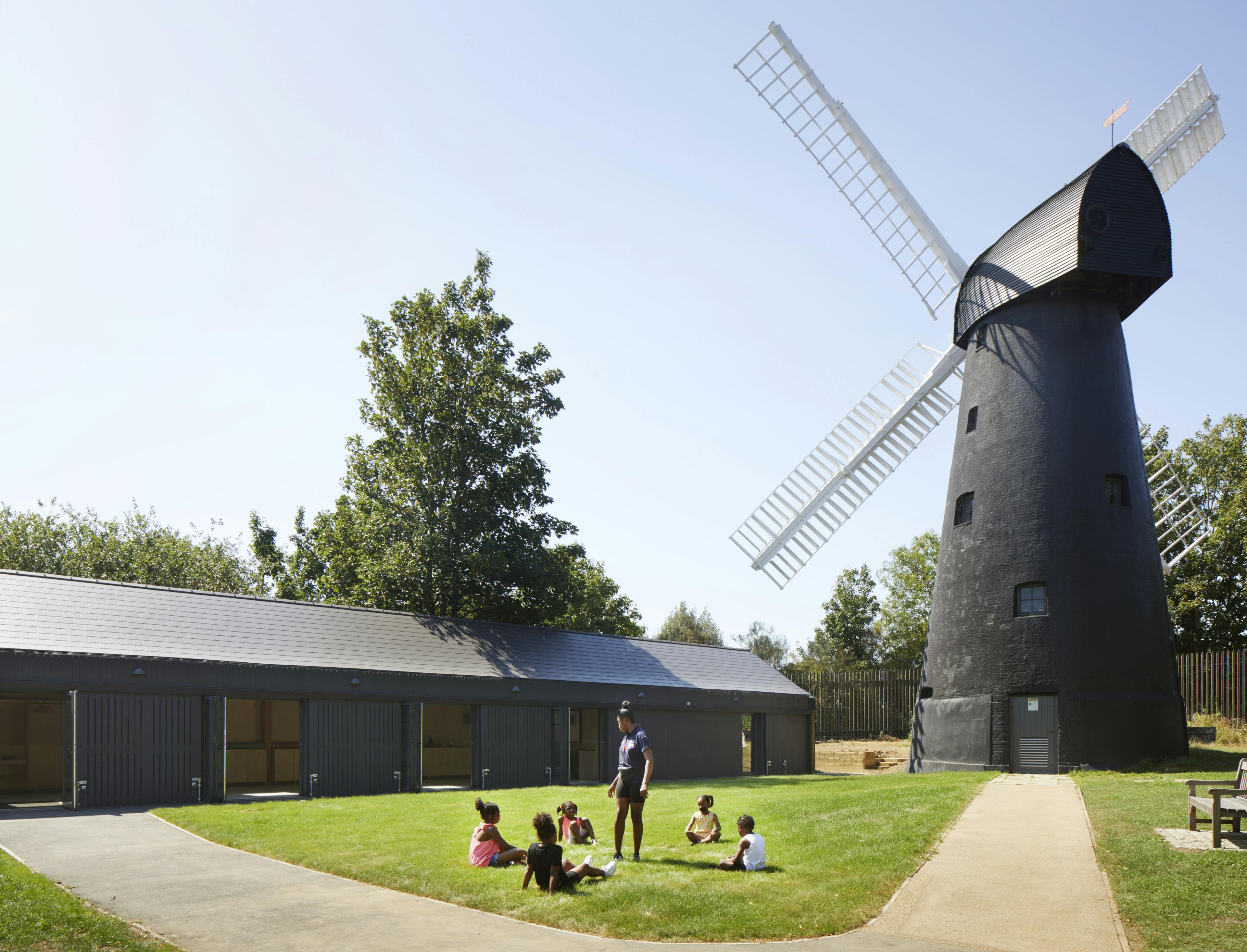 Brixton Windmill and Douglas fir framed community centre 
