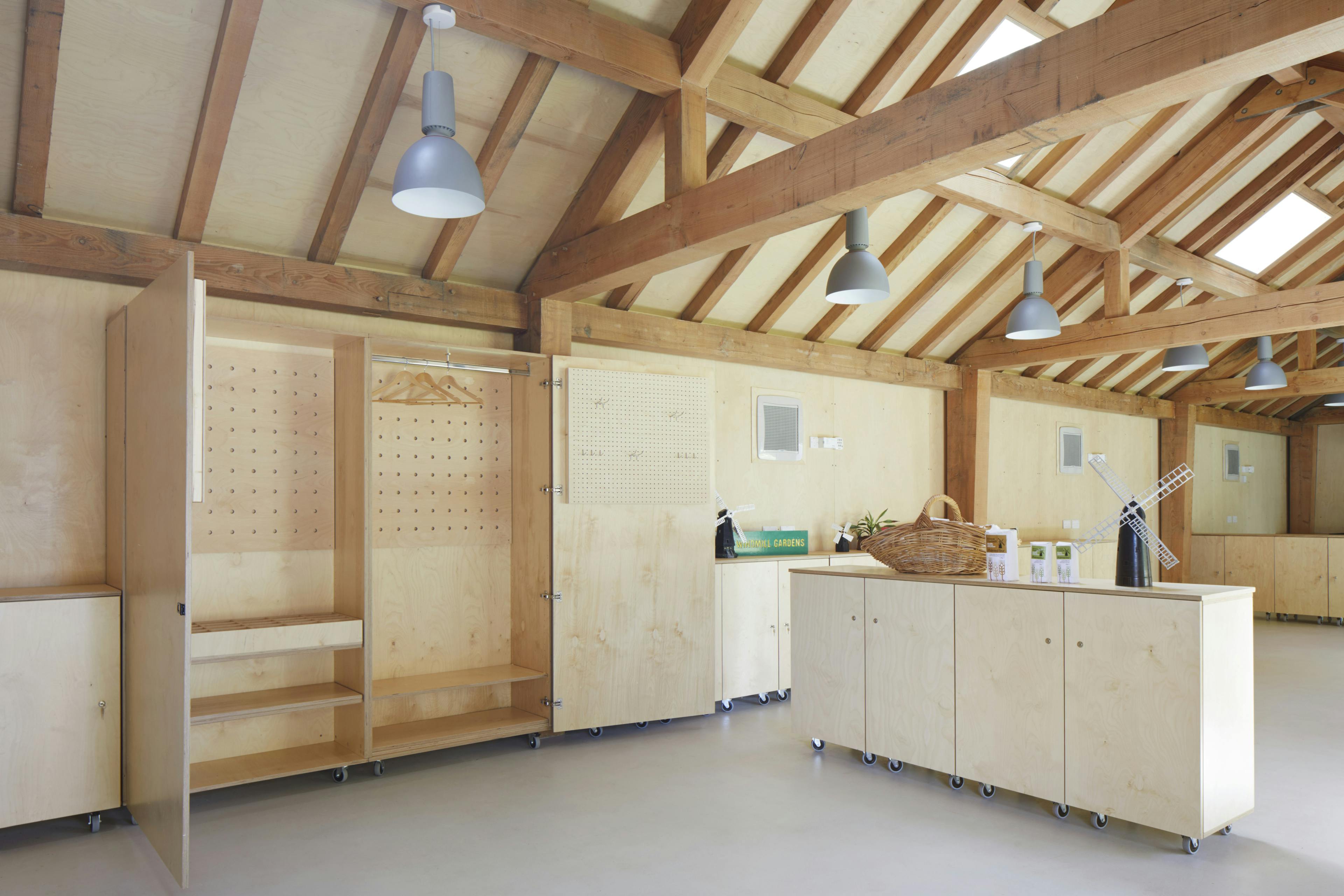 a Douglas fir framed community centre