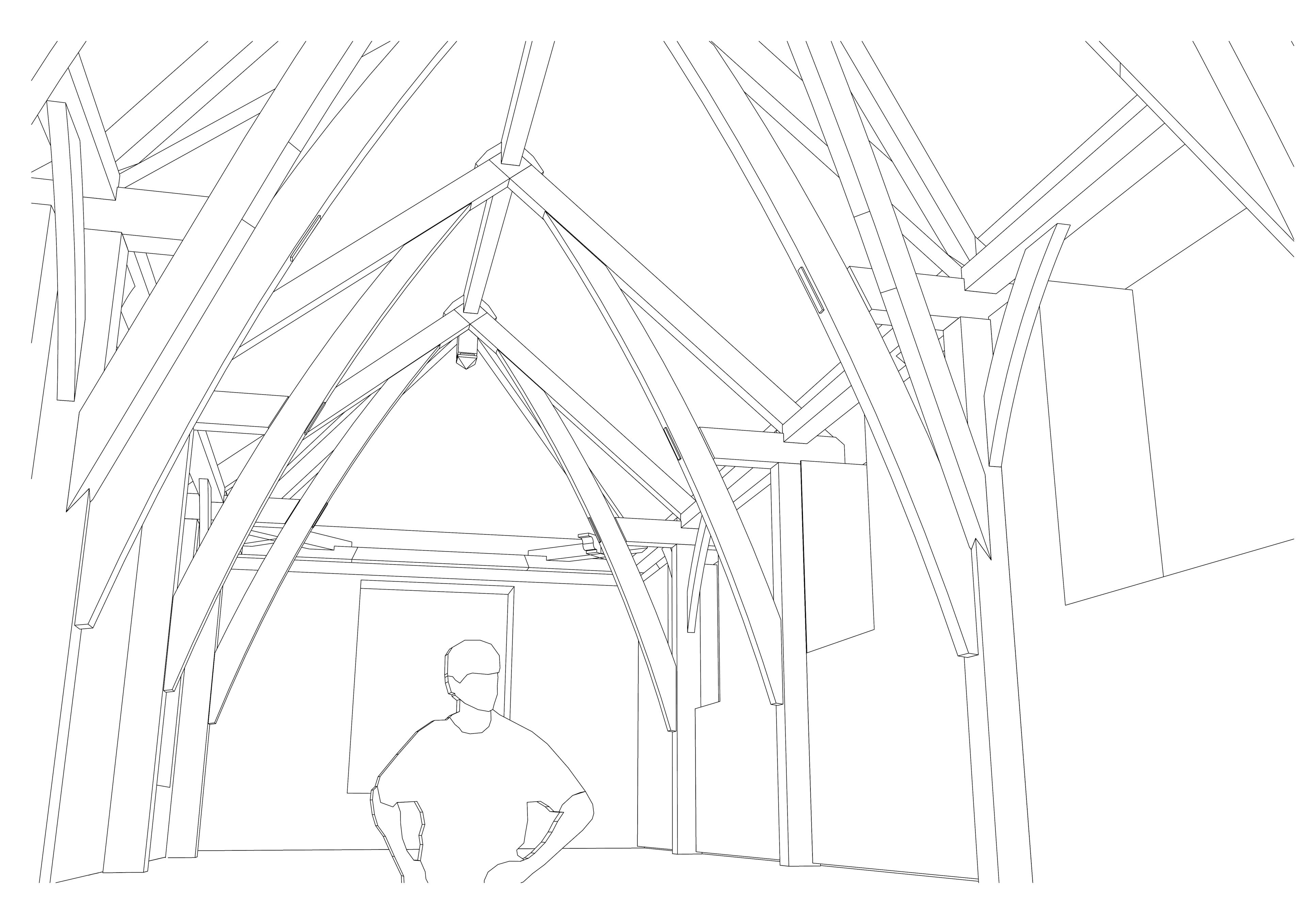Willowplatt_Barn_Perrin_frame_sketch_internal_vaultedceiling