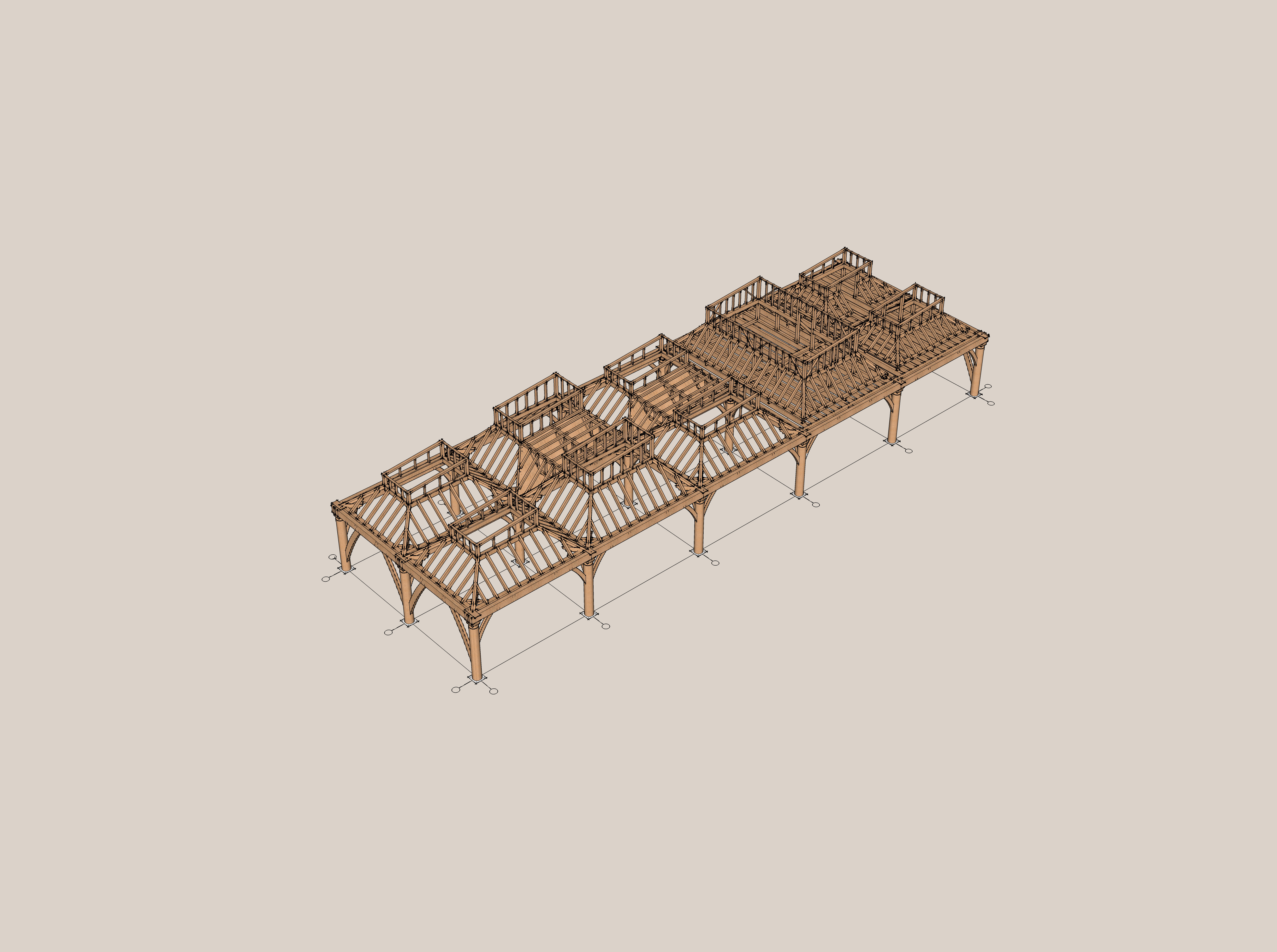 Architectural sketch of Brixton Department Store 