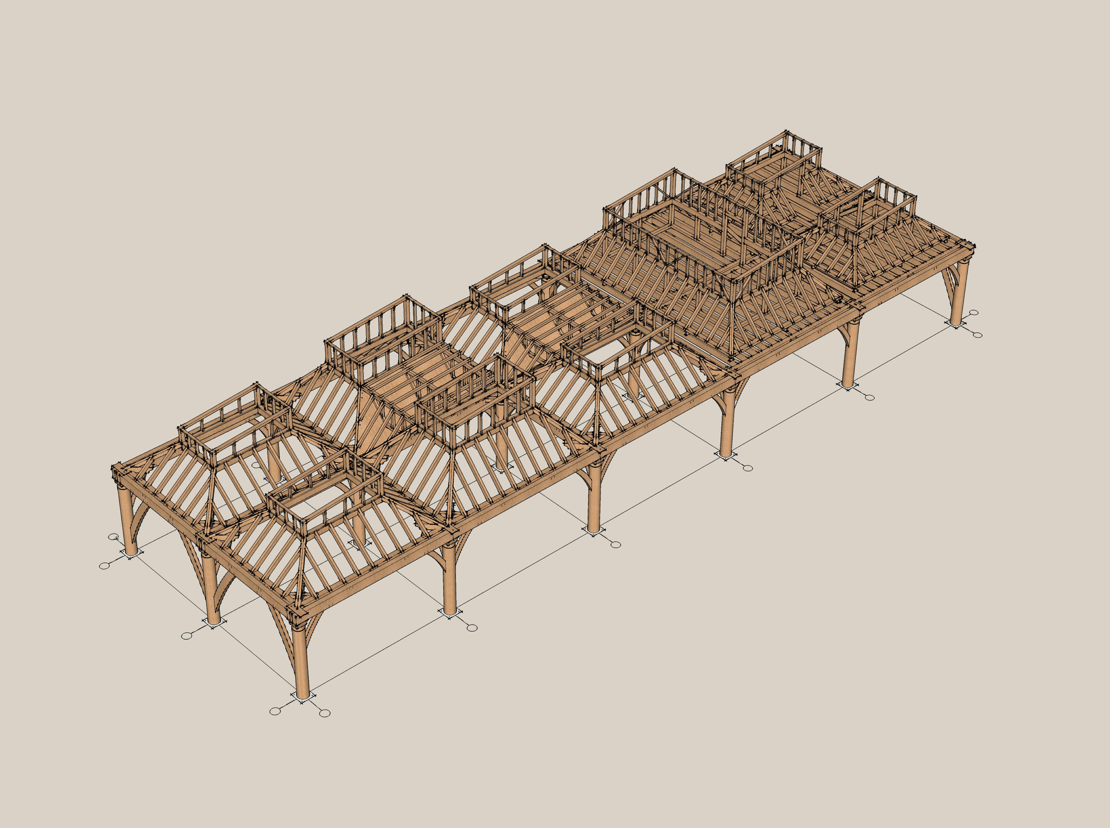 Architectural sketch of Brixton Department Store 