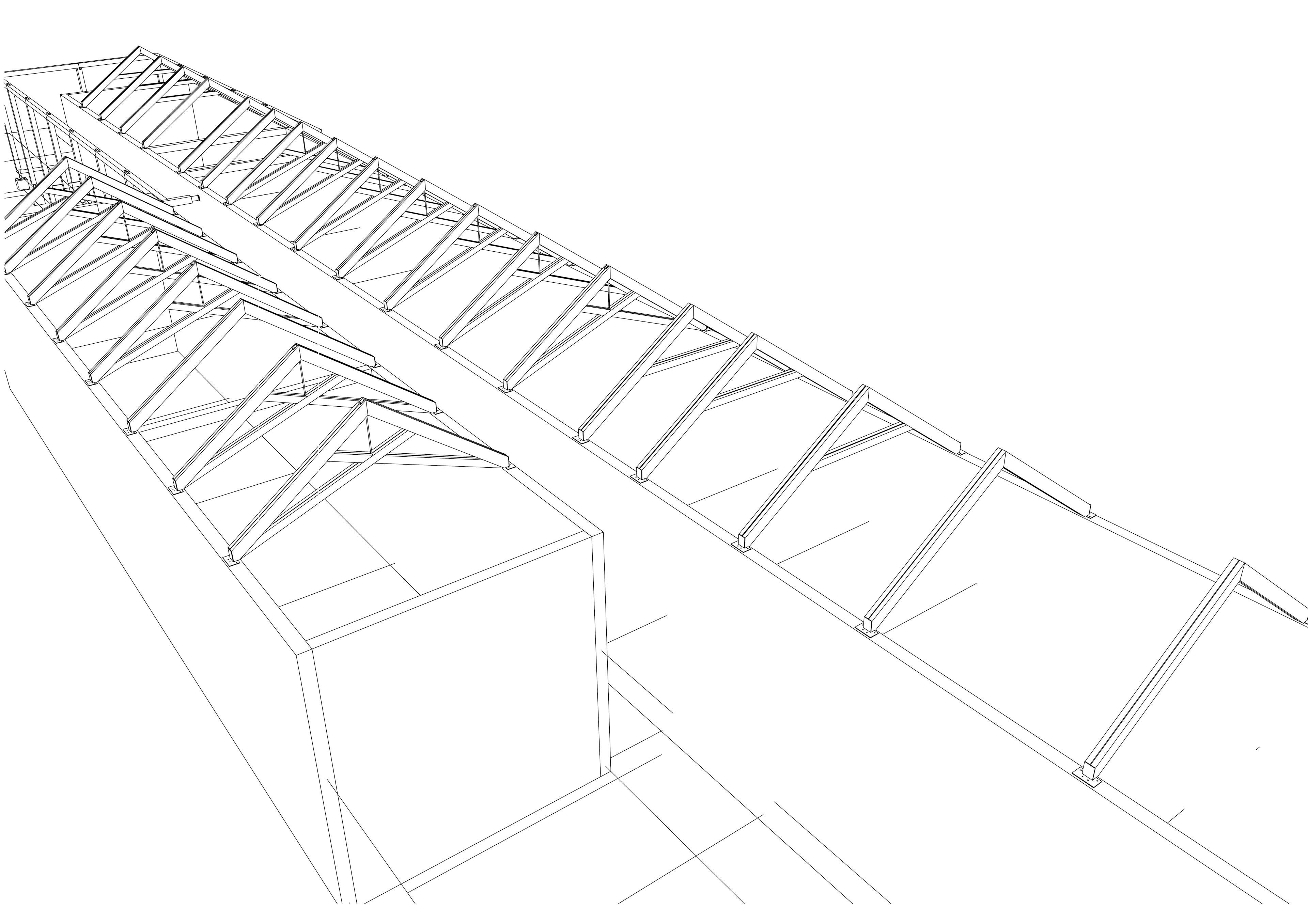 Frame sketch of North London Collegiate School, highlighting architectural details