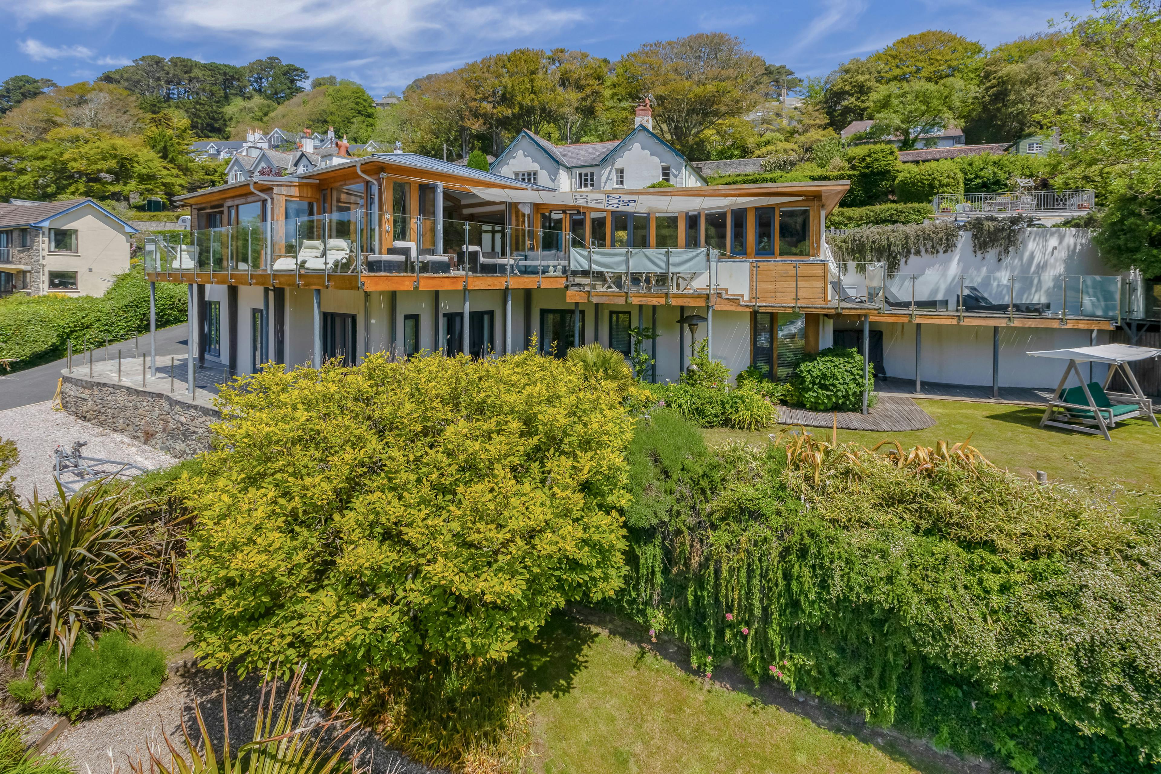 A two storey timber clad contemporary home