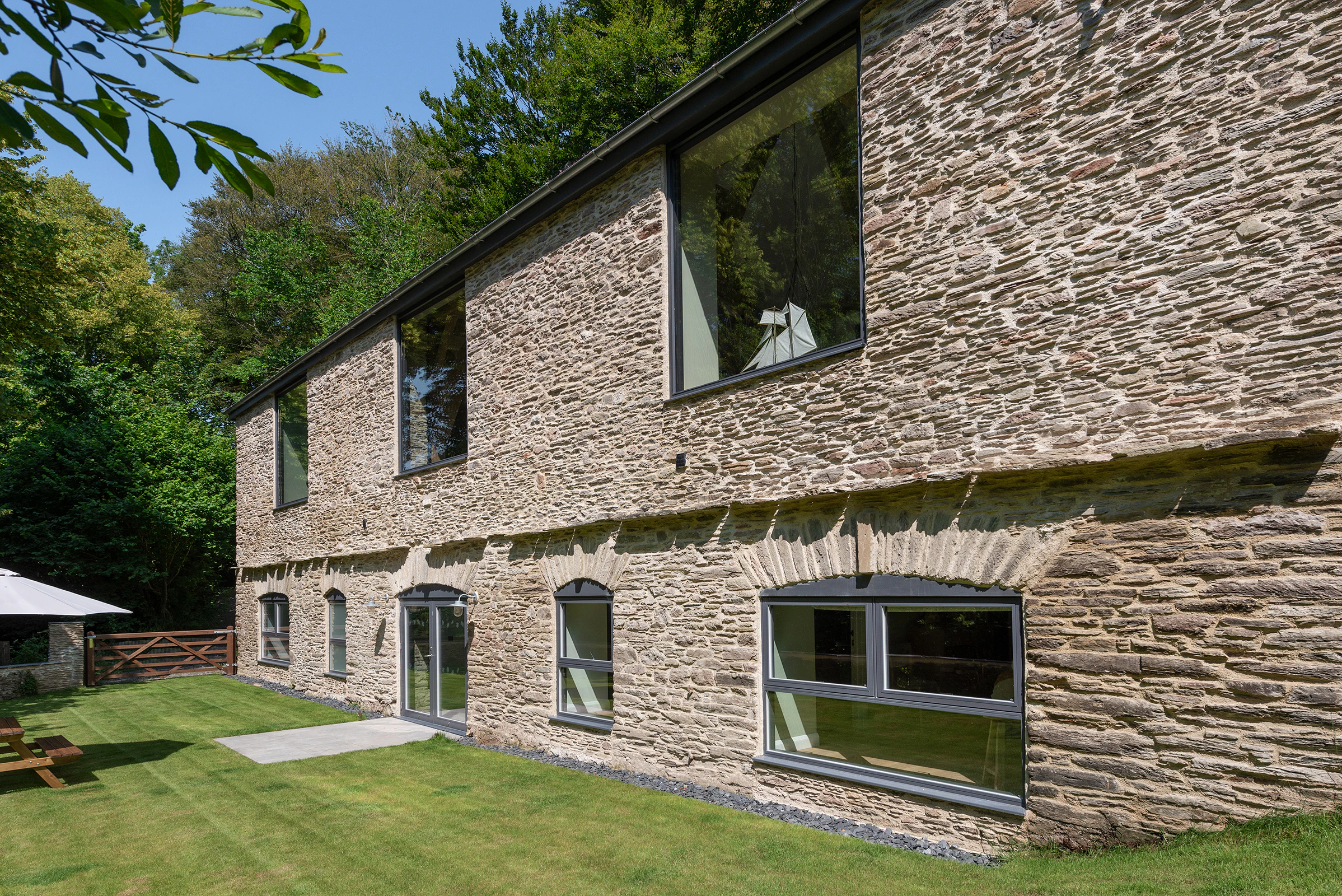 Renovated stone barn
