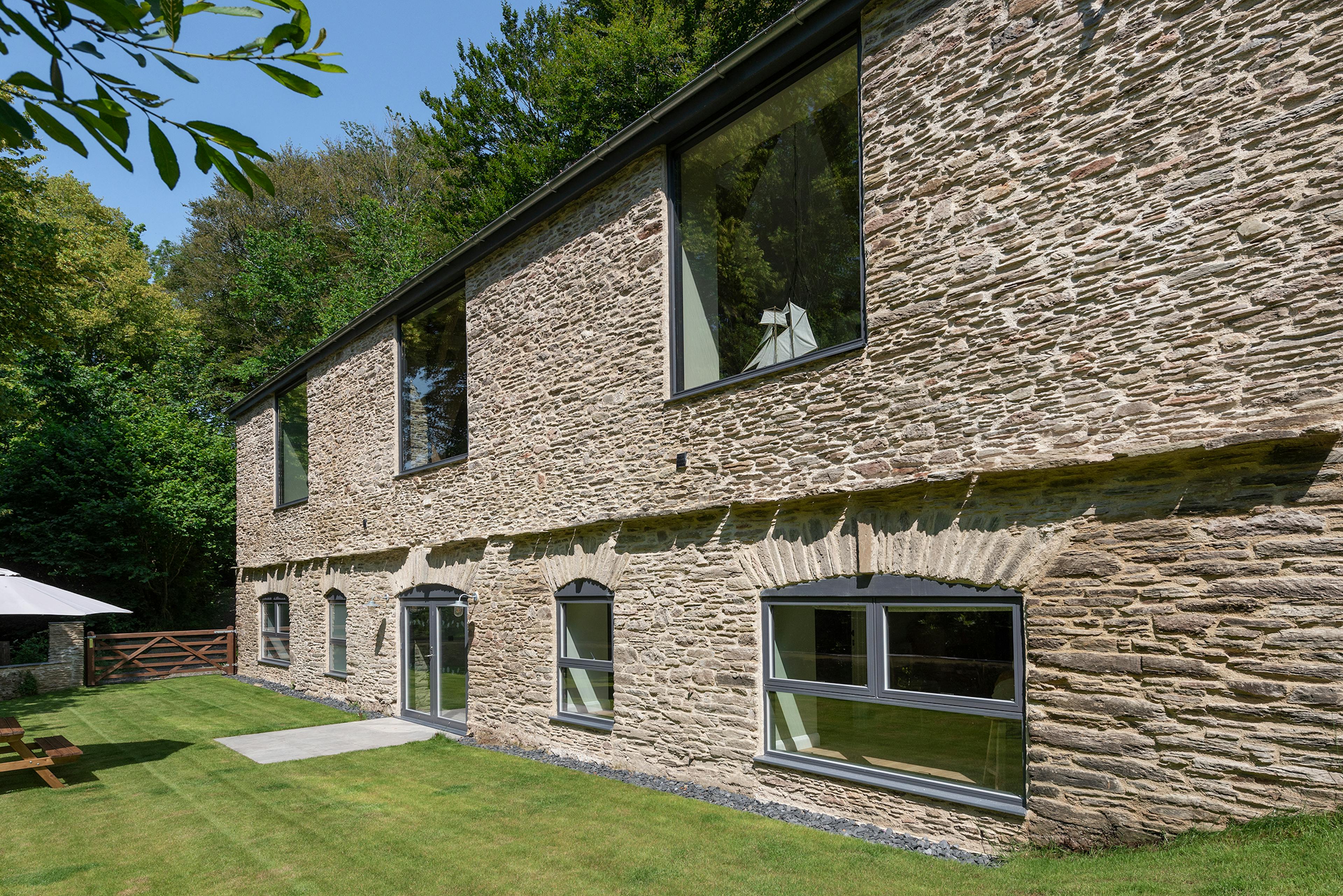 Renovated stone barn