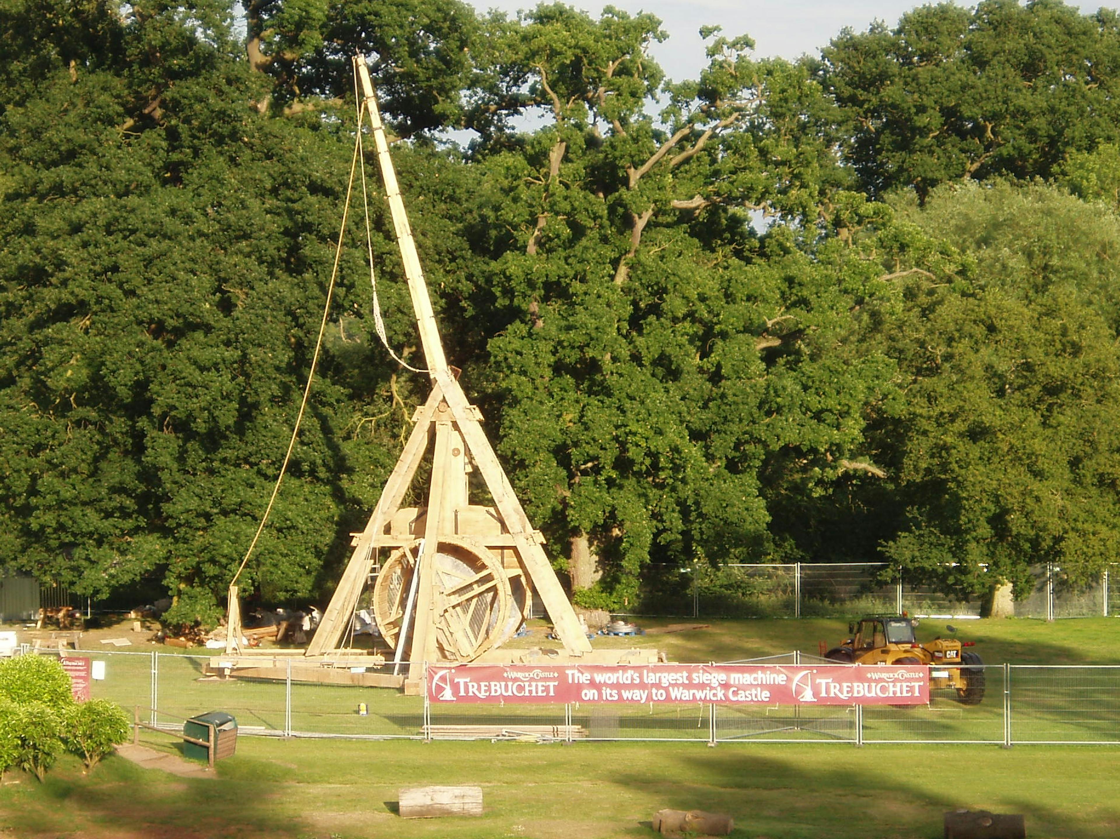 A wooden trebuchet