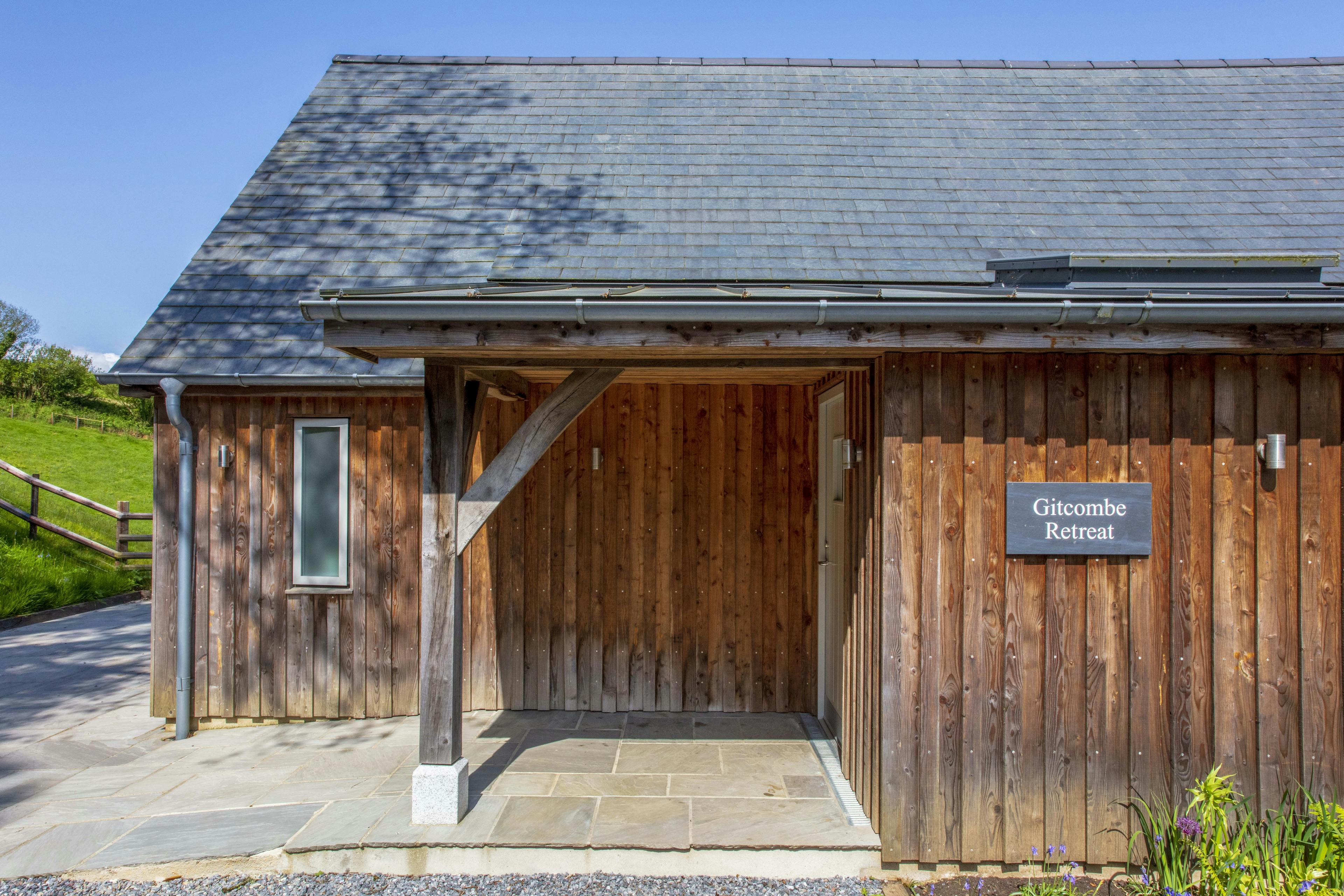 A timber clad oak framed home