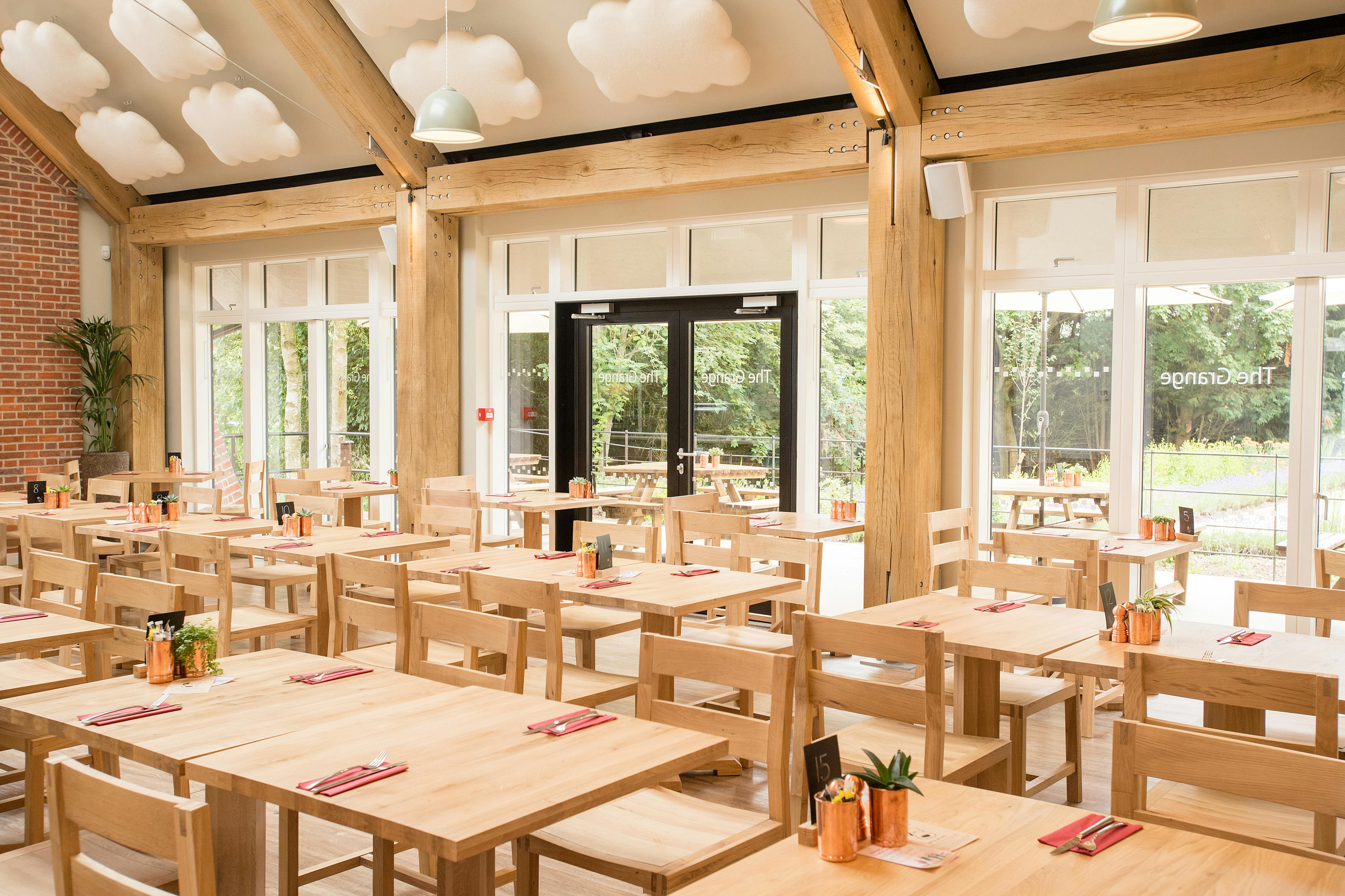 The Grange Hearing Dogs oak and steel framed restaurant 