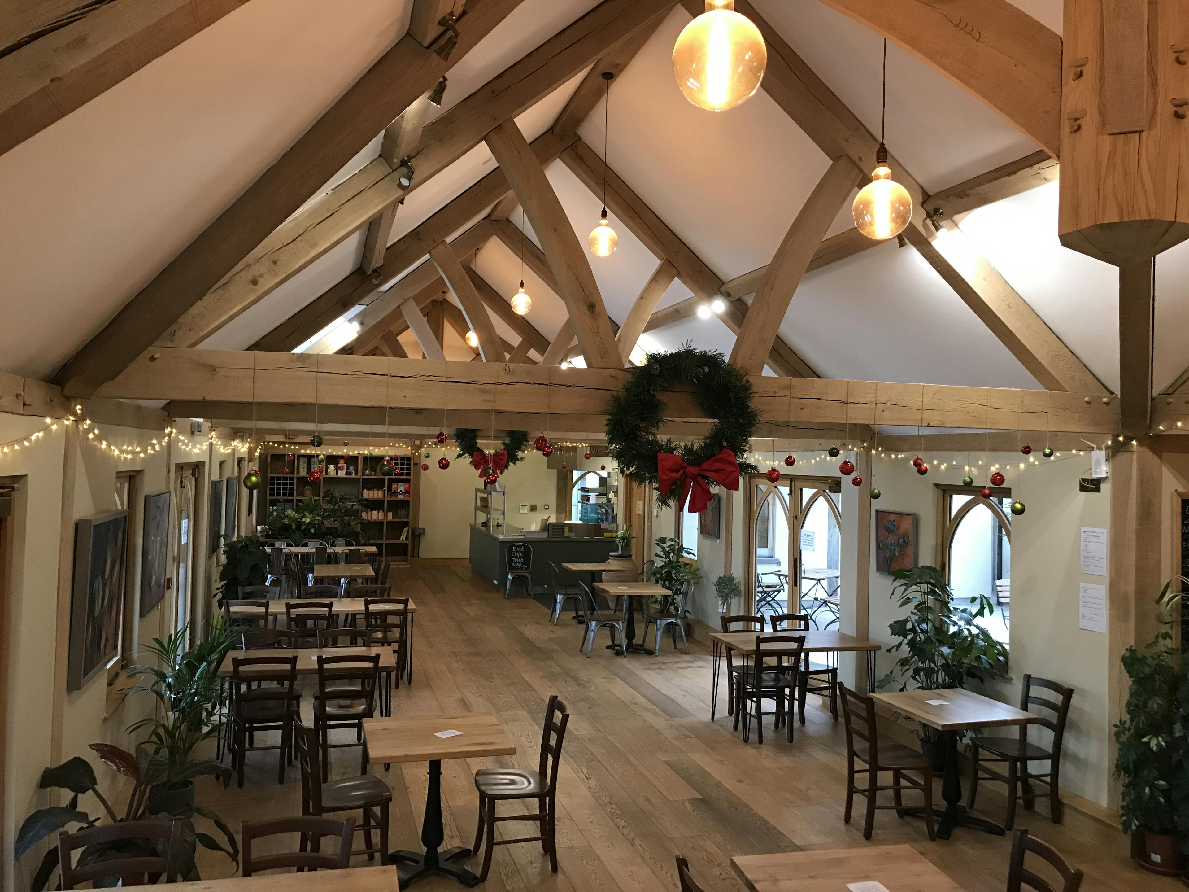 An oak framed cafe