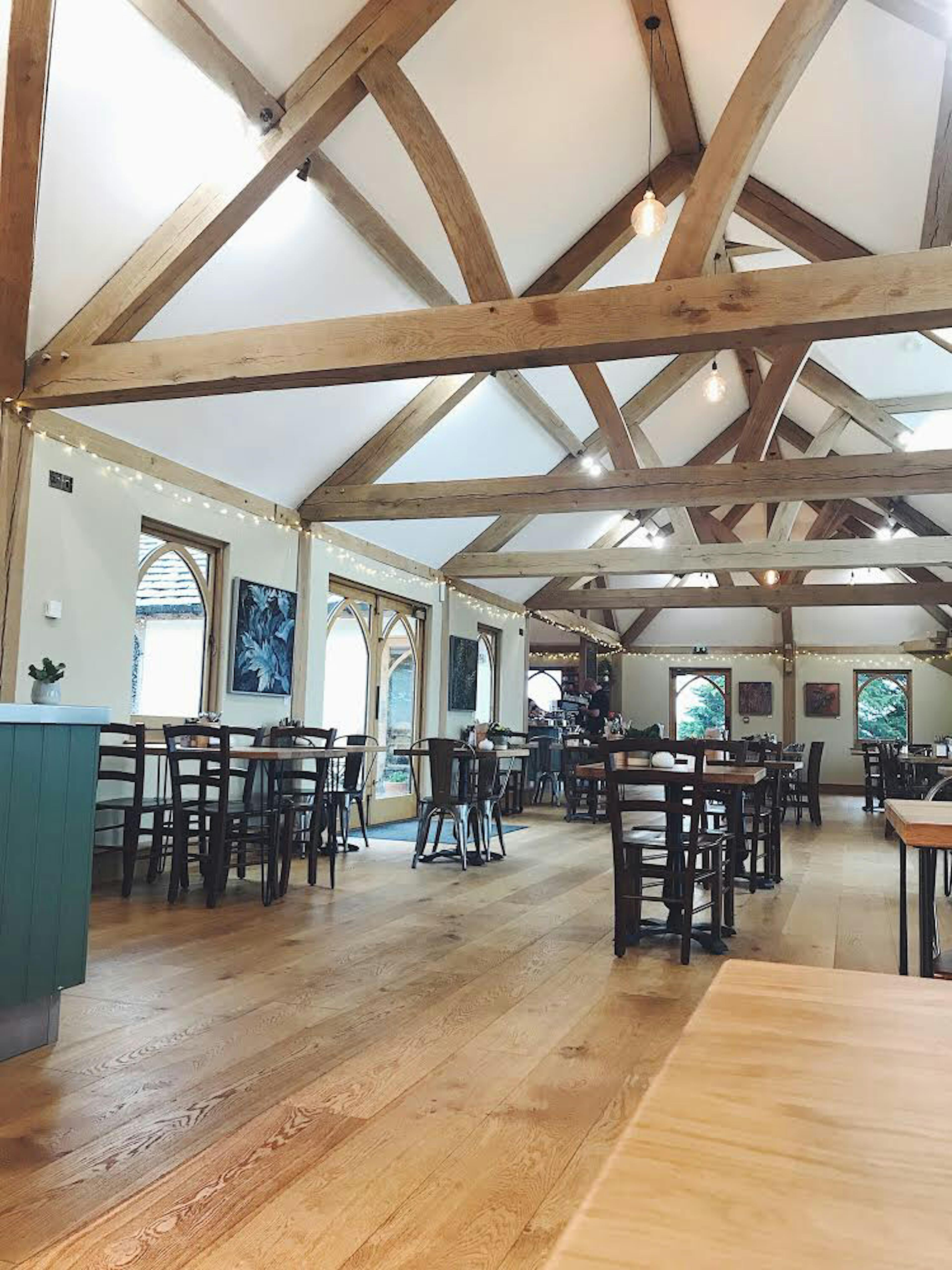 An oak framed cafe