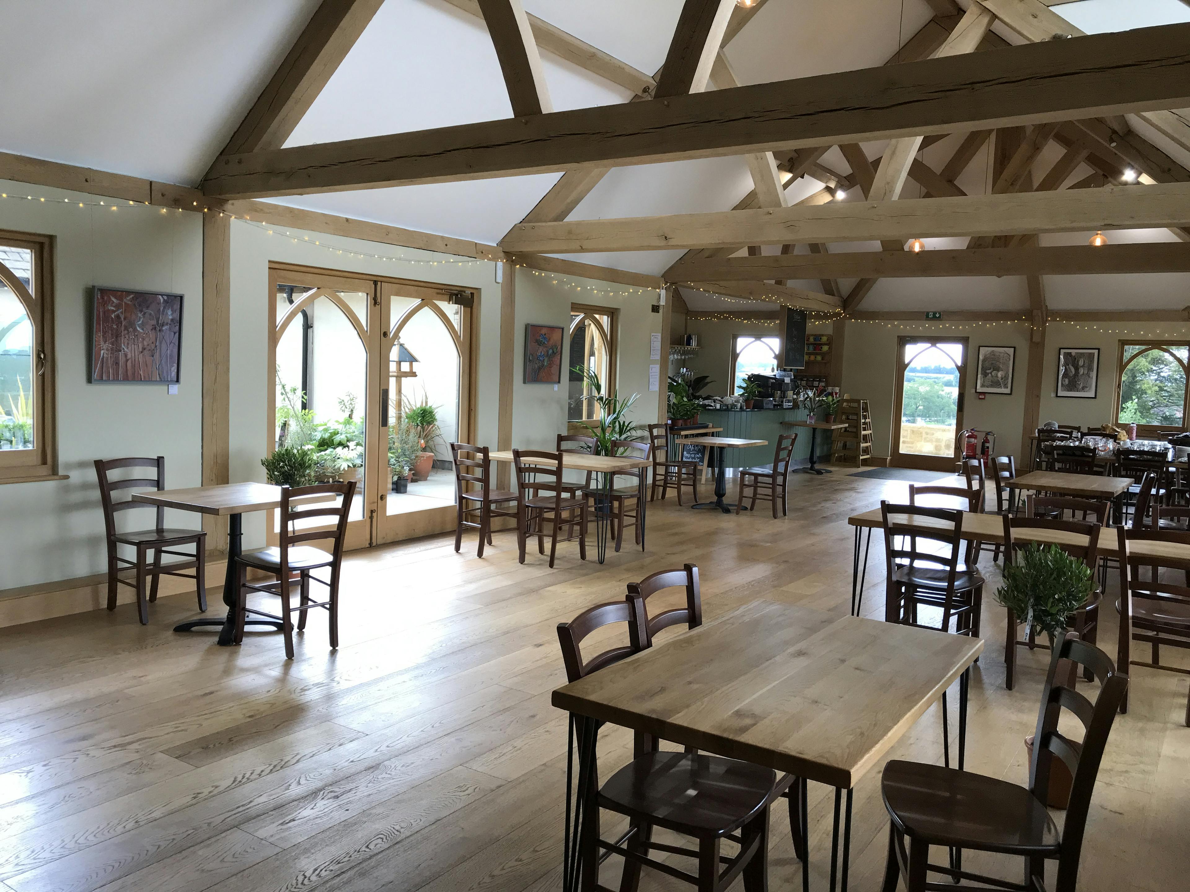 An oak framed cafe