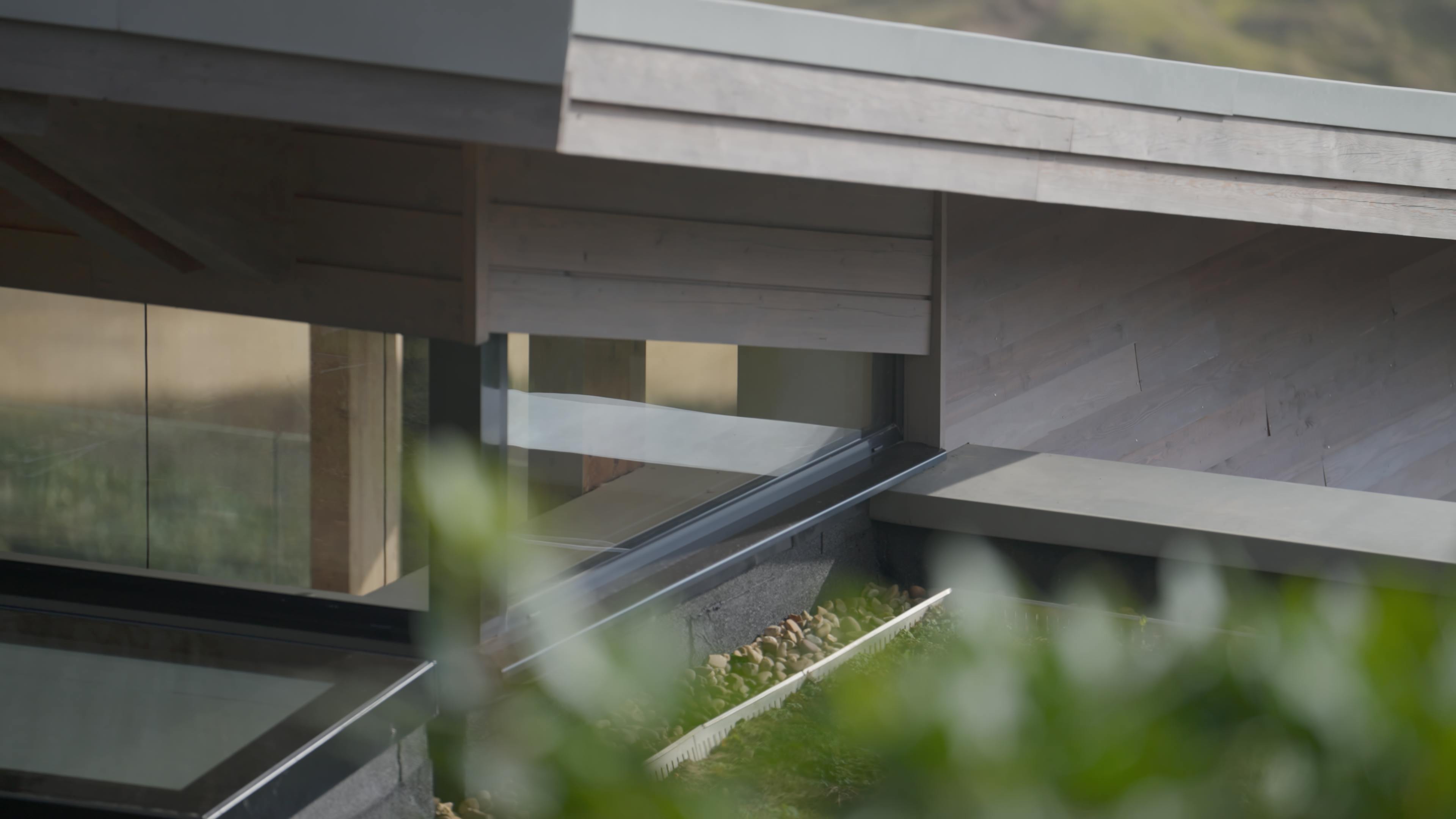 The glazing detail of a new build home