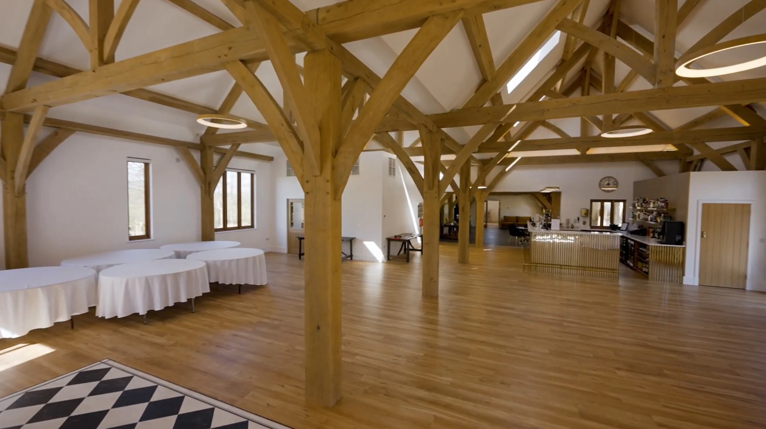 An oak framed wedding barn