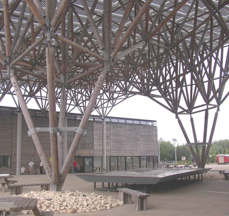 Ongoing build of a solar canopy at the Earth Centre in Doncaster