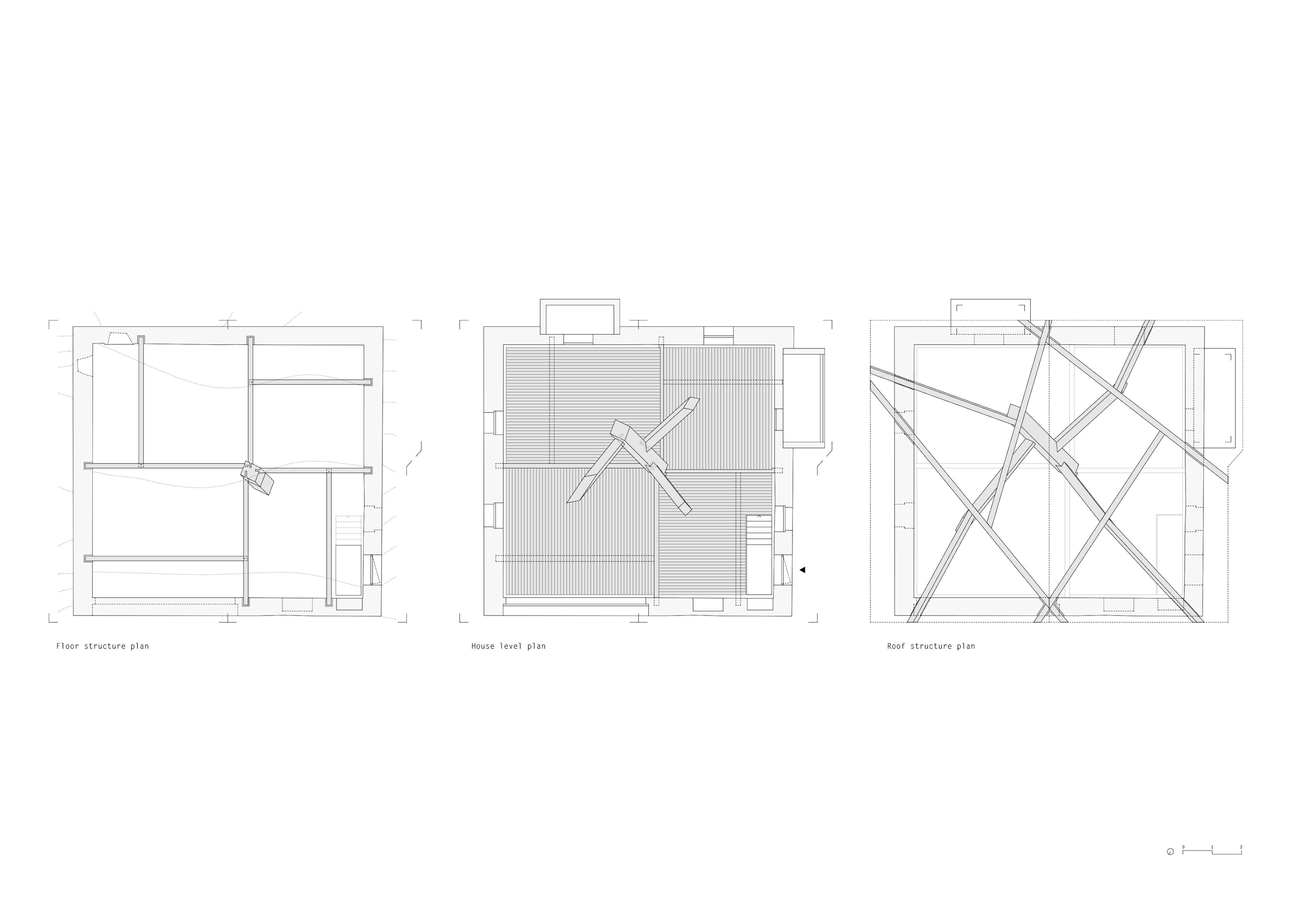 A floorplan of a structural frame to sit within a boathouse