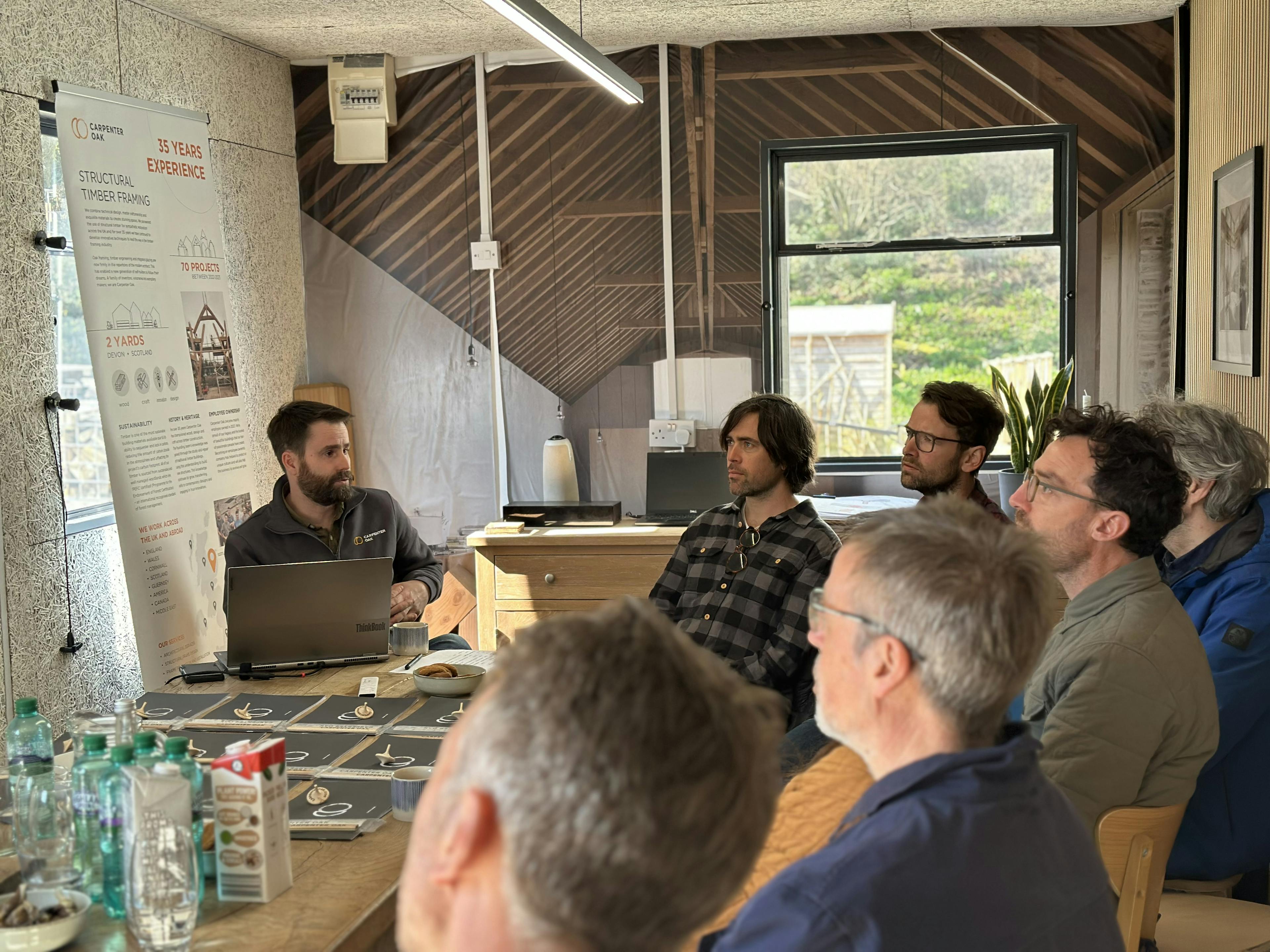 A presentation to architects in a room