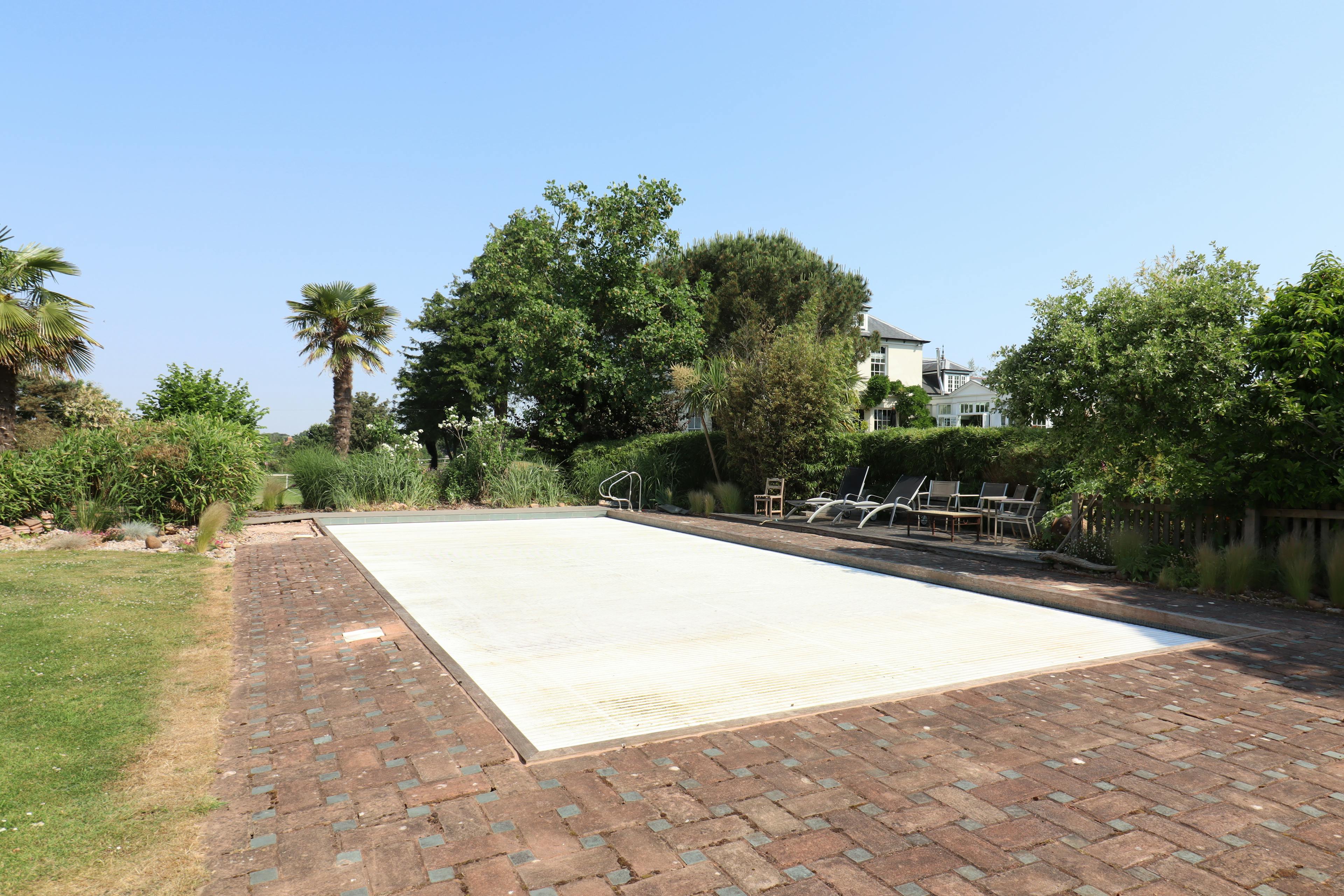 Site plan of the pool building, showing the existing space