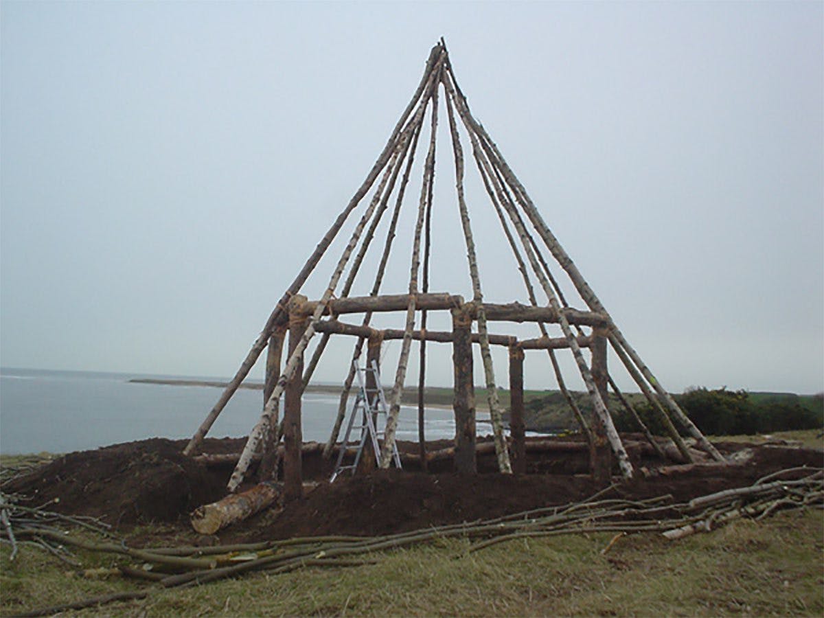 A timber frame from the mesolithic era