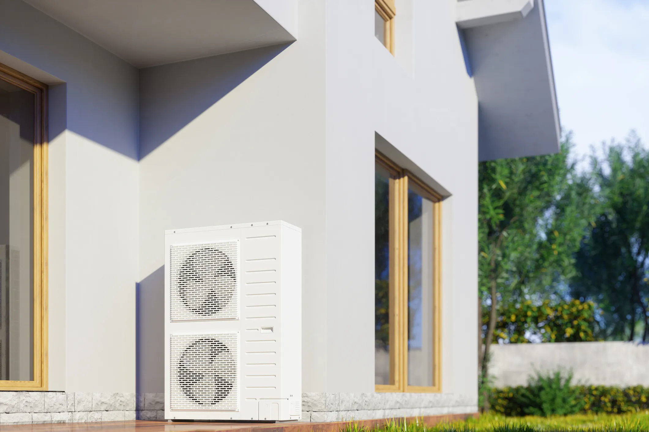 Pompe à chaleur air / eau installée chez monsieur Bellance par Avisun x Carrefour énergies