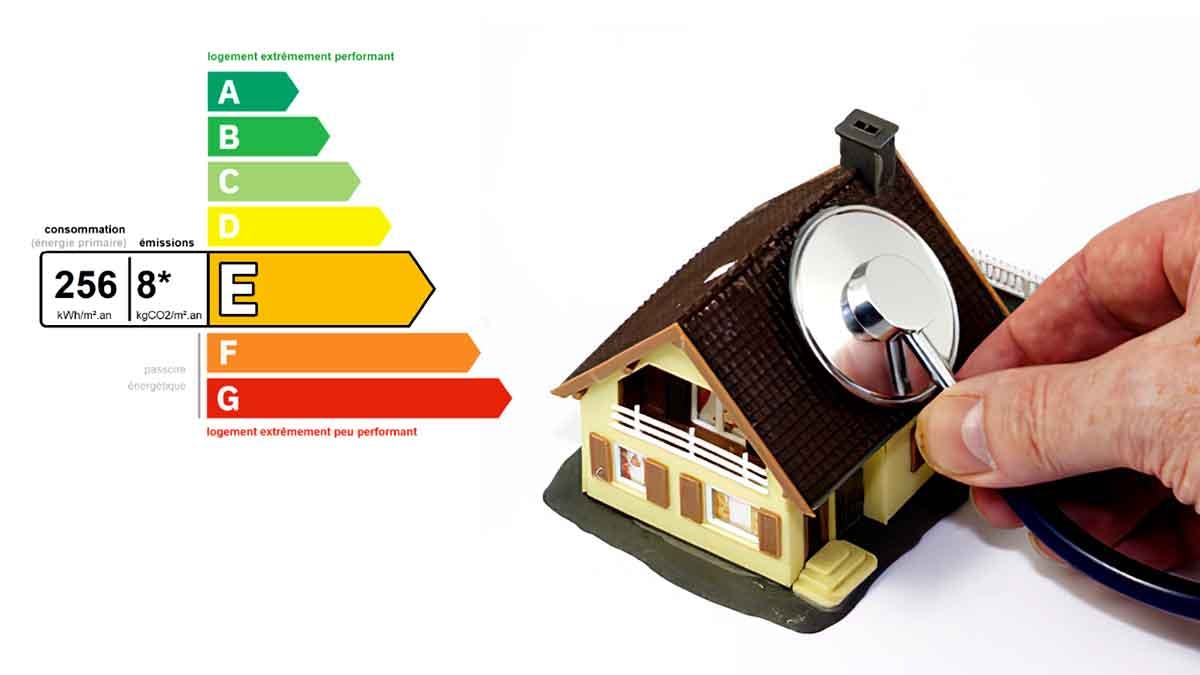 Illustration maison avec un DPE