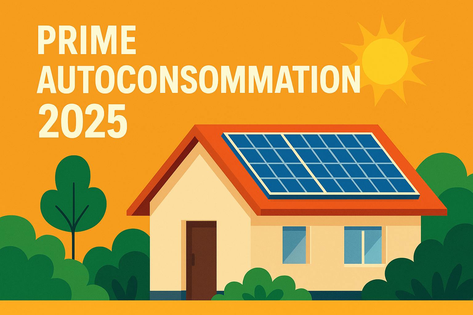 illustration maison panneau solaire prime autoconsommation