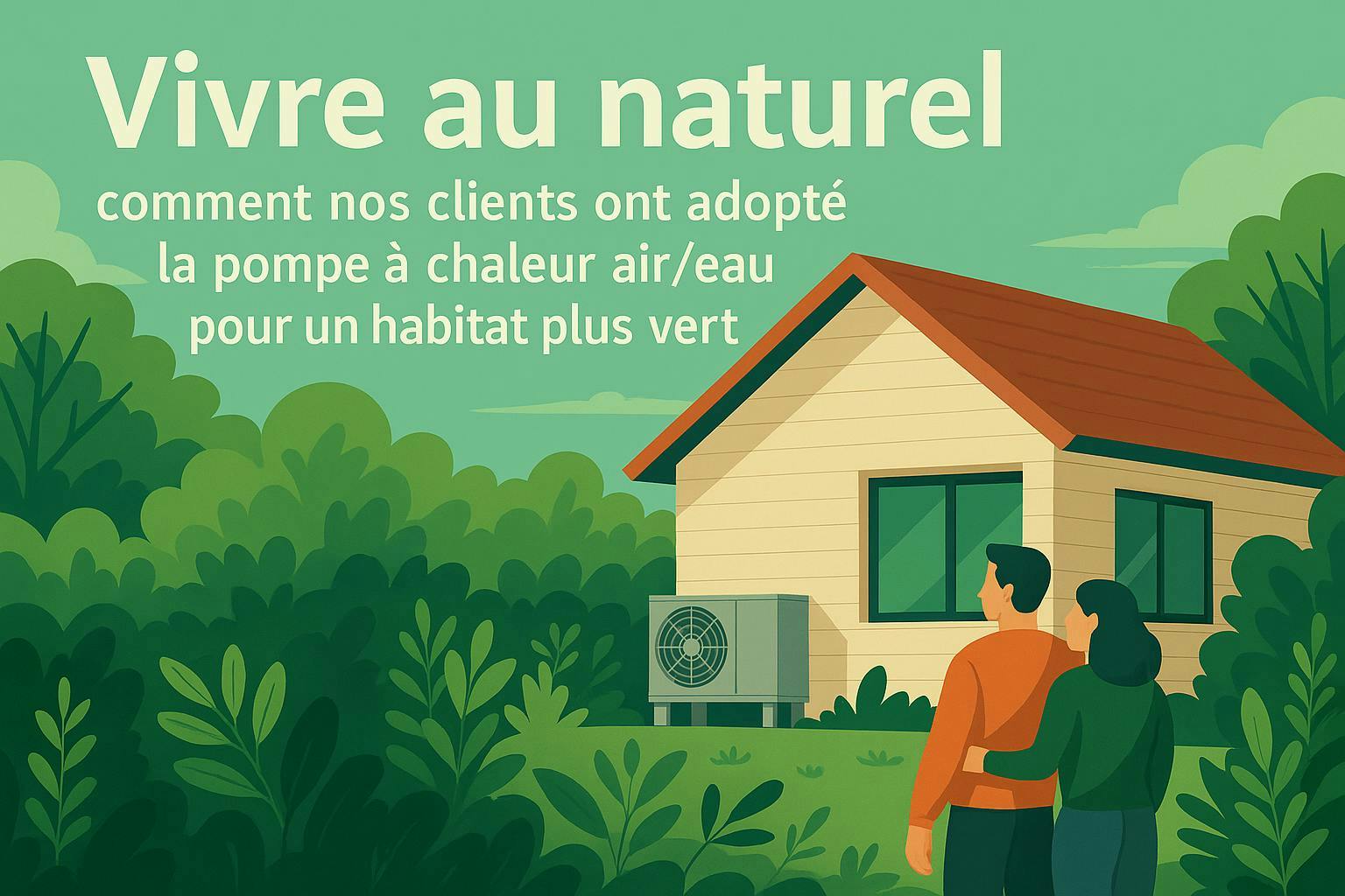 couverture illustration : vivre au naturel, comment nos clients ont adopté la pompe à chaleur air eau pour un habitat plus vert