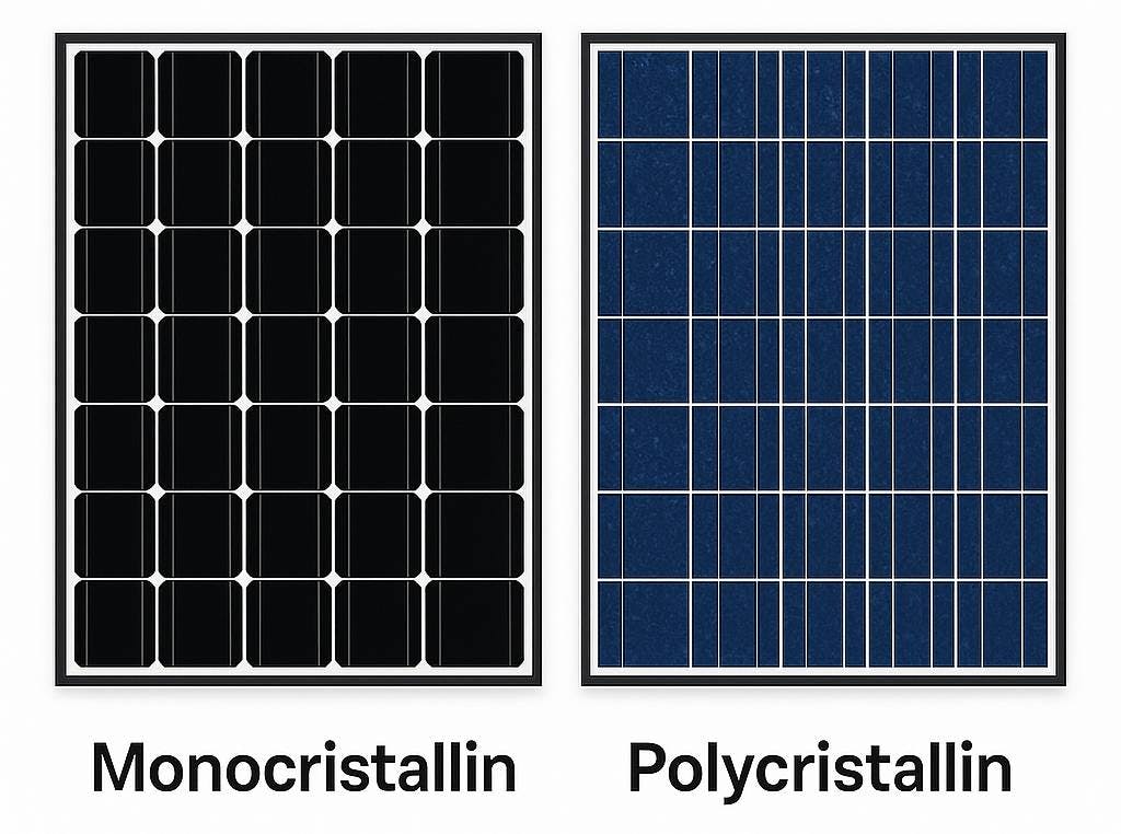 monocristallin vs polycristallin