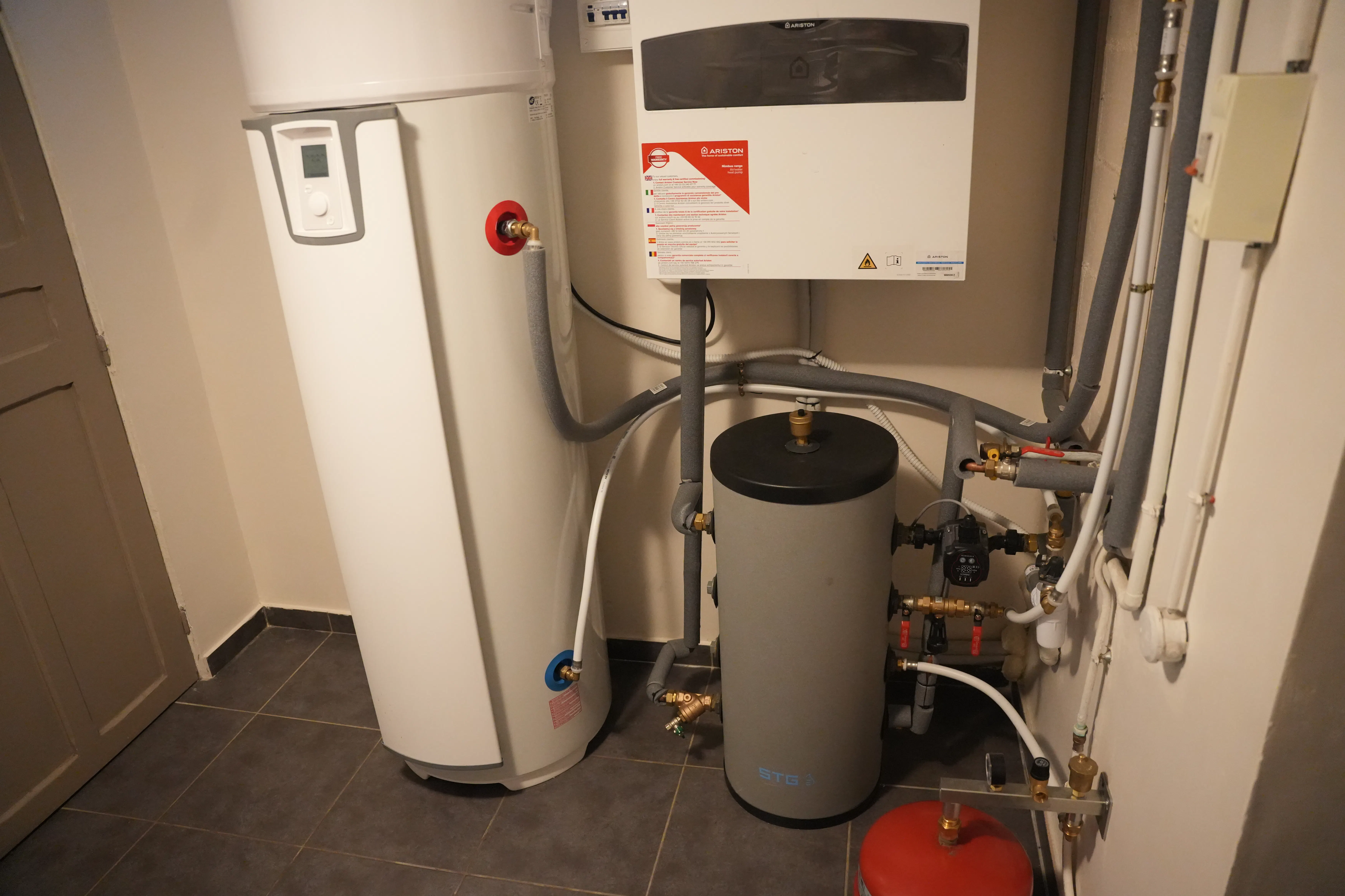 pompe à chaleur air eau avec ballon thermodynamique installés chez monsieur Bendache