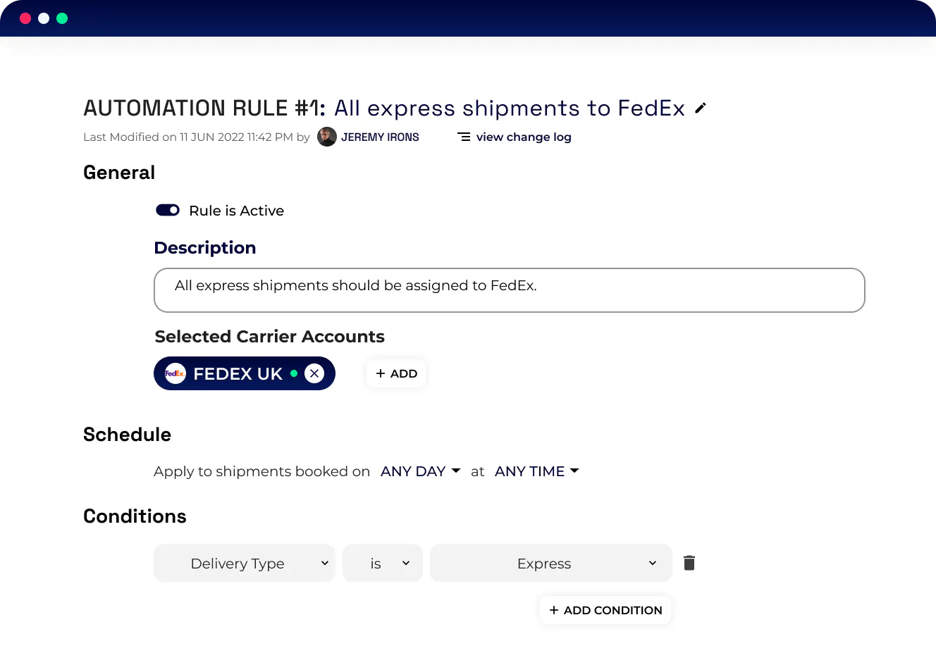 Automatic Shipment Assignment