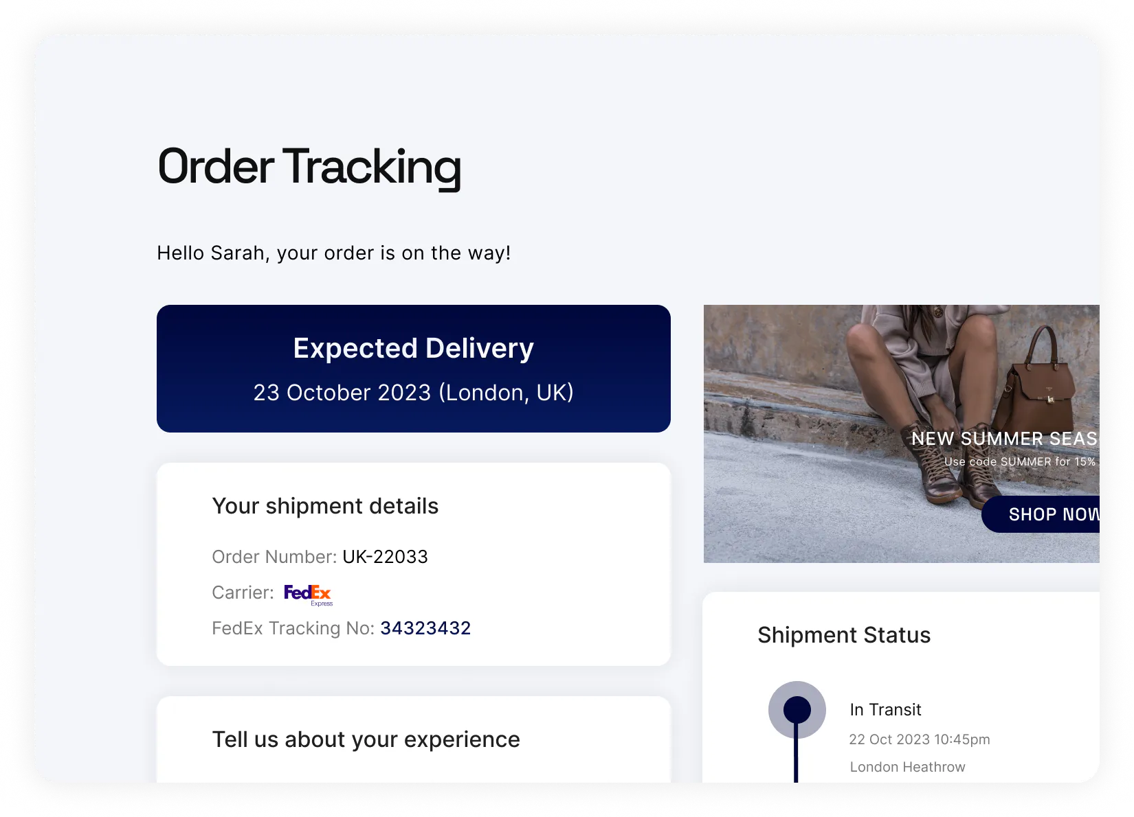 Branded Tracking Experience