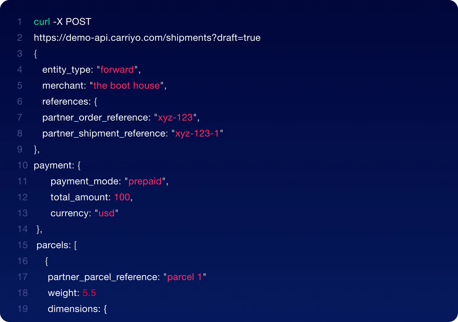 Carriyo API