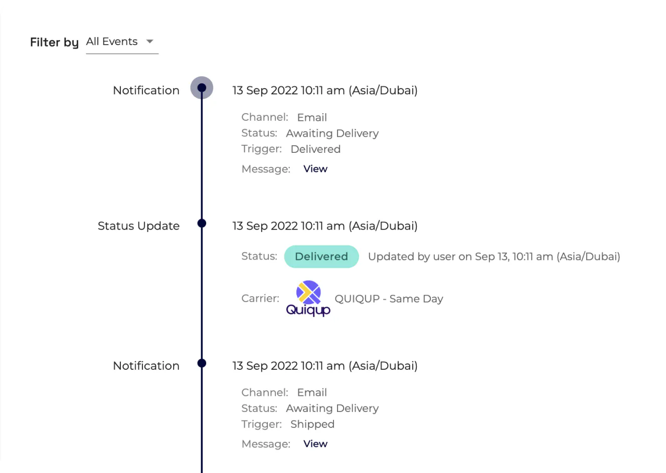 Real Time Automated Shipment Tracking