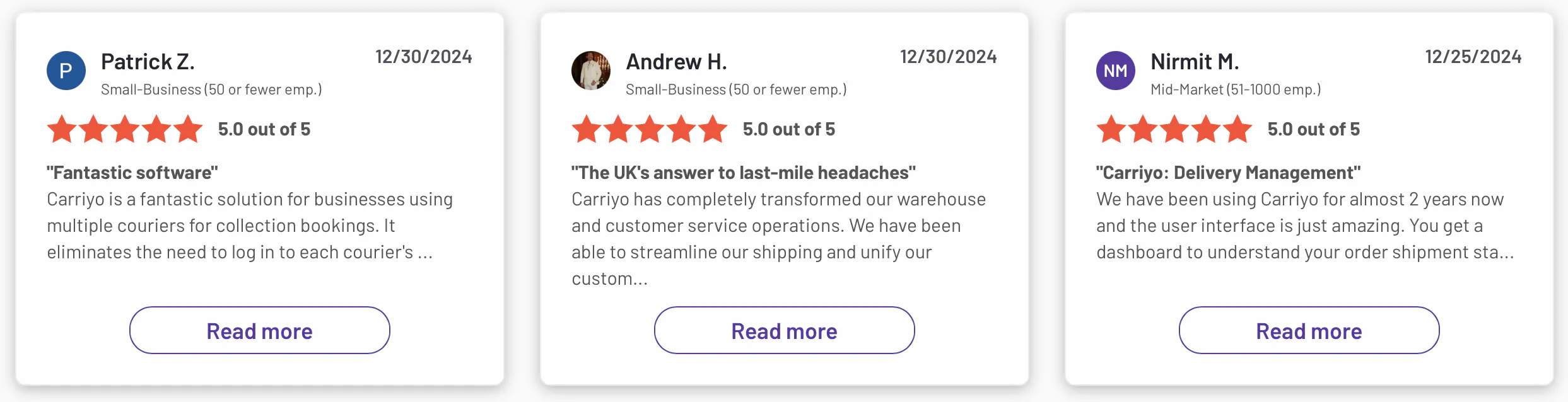 What Customers Say About Carriyo and Shiptheory ?