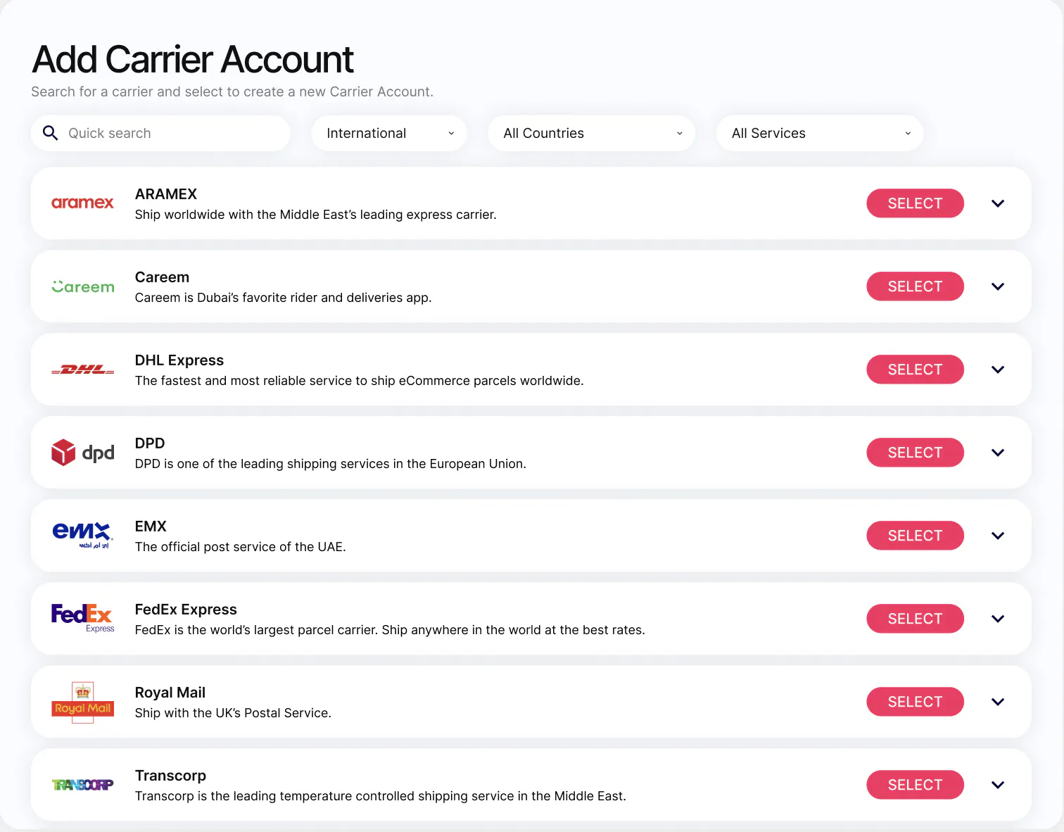 Carrier Integration