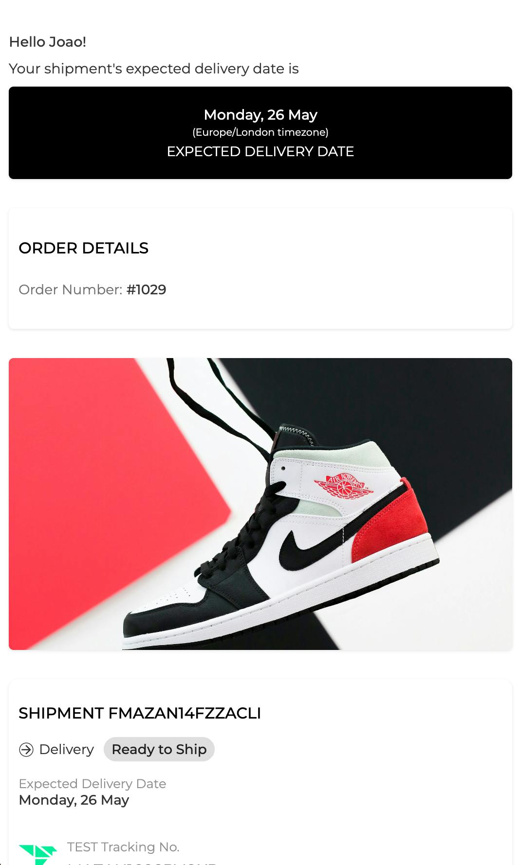 Branded Tracking Page