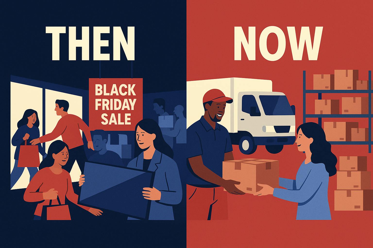 Black Friday Then vs Now: How Logistics Transformed the World's Biggest Shopping Day