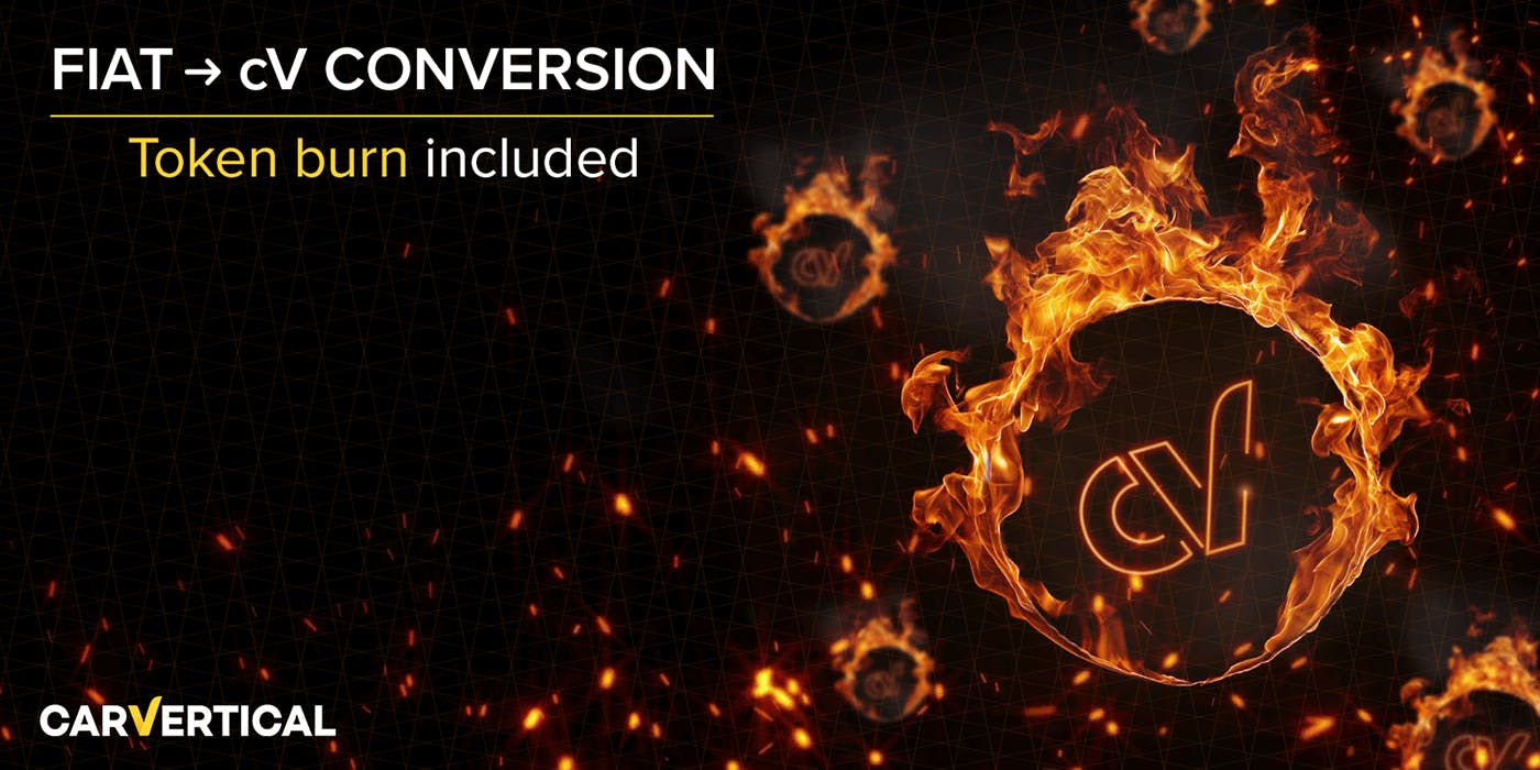 carVertical presents fiat to cV conversion + token burn logic