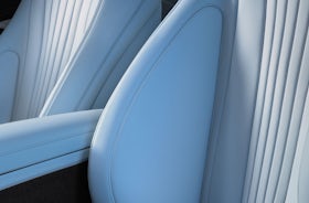 Mercedes-Benz CLS Coupé Azul Espectral asientos detalle