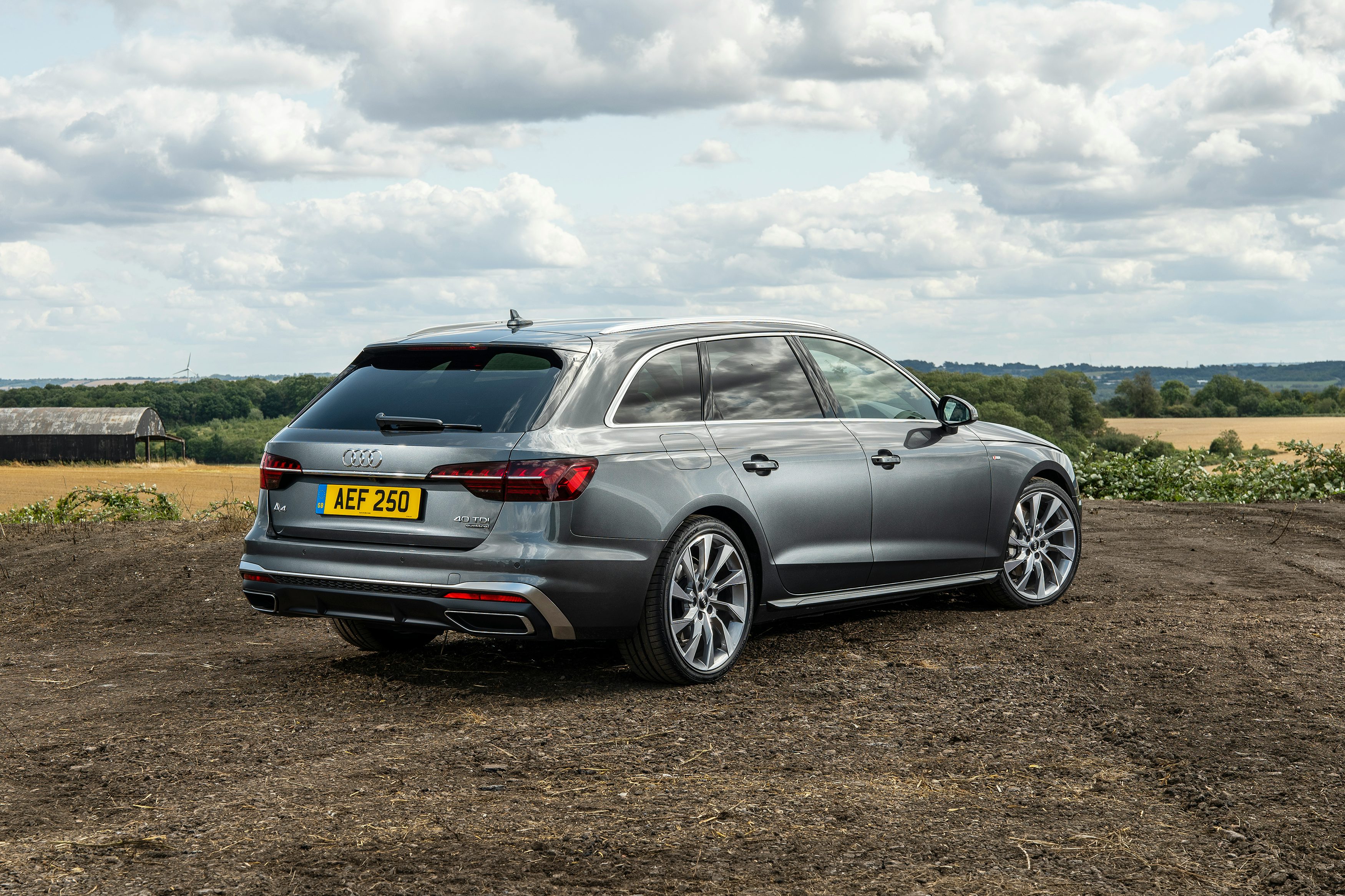 Audi A4 Avant 2023 rear 3/4 static
