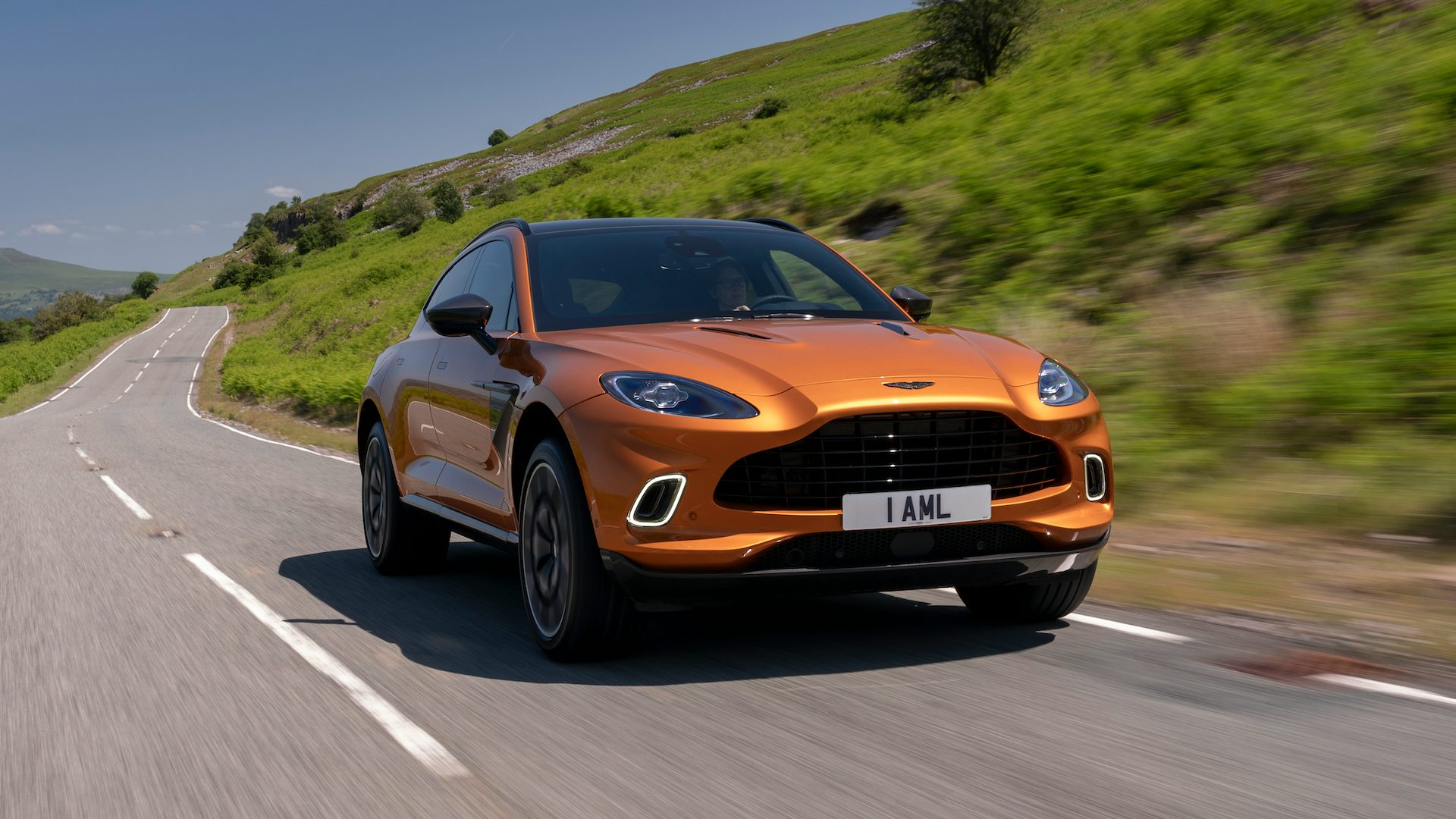 2020 Aston Martin DBX front quarter moving