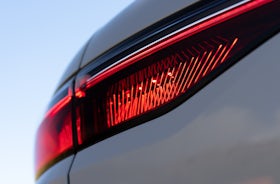 White Renault Megane Etech Electric tail lights