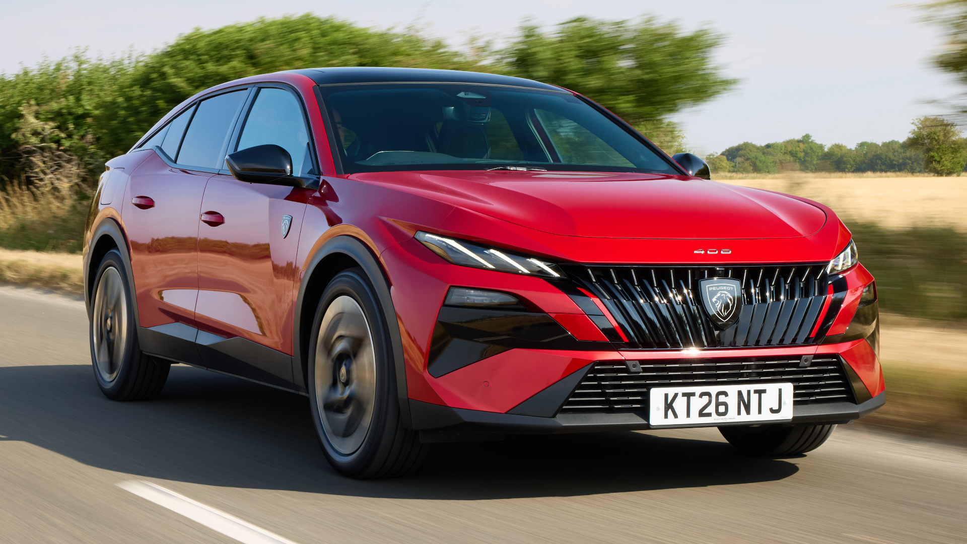 Peugeot 408 2026 RHD front three quarter dynamic