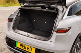 White Renault Megane Etech Electric boot