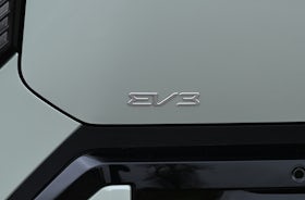 2025 Kia EV3 RHD green exterior rear EV3 badge